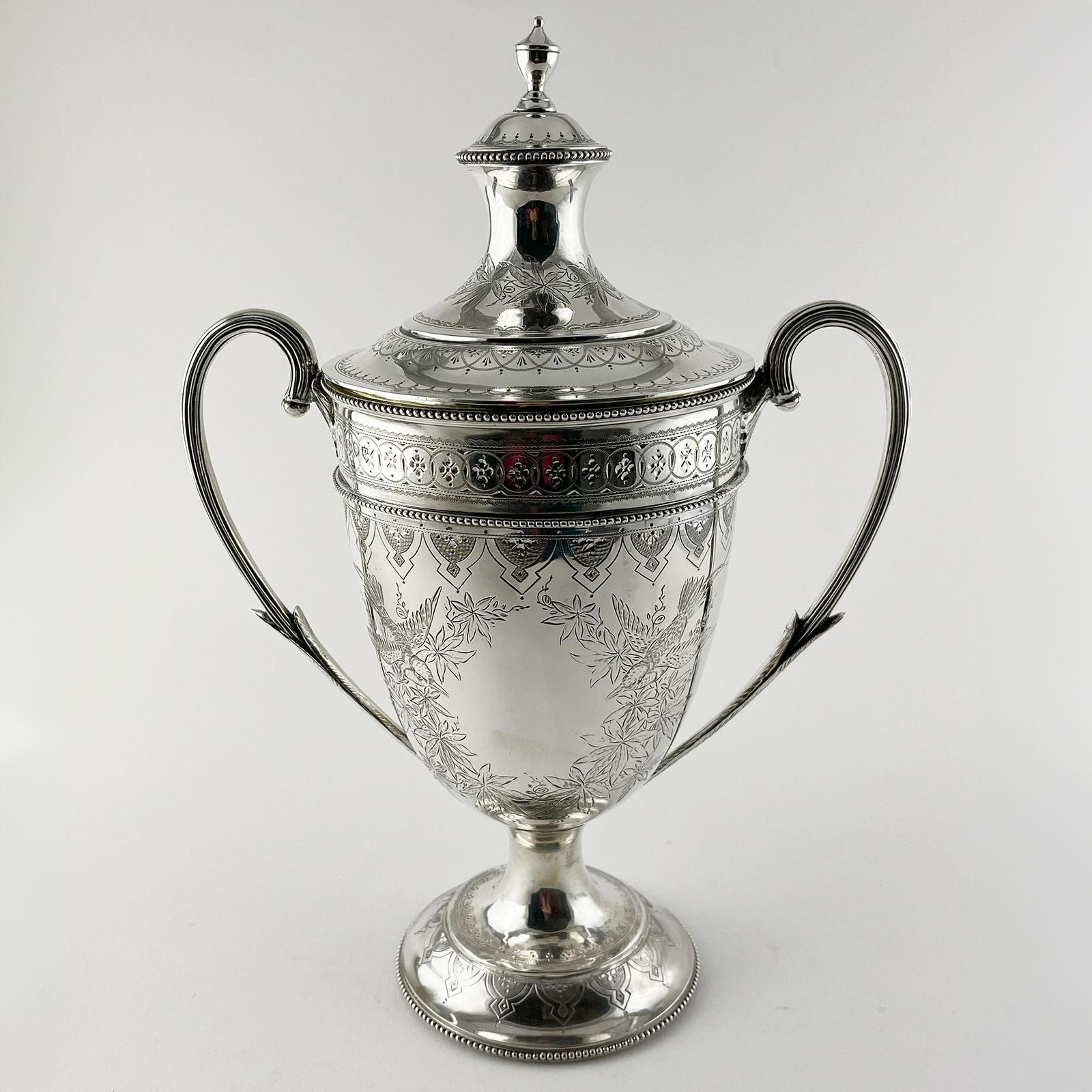 Impressive Victorian Sterling Silver Lidded Trophy Cup (1 of 9) Impressive Victorian Sterling Silver Lidded Trophy Cup (1 of 9)
