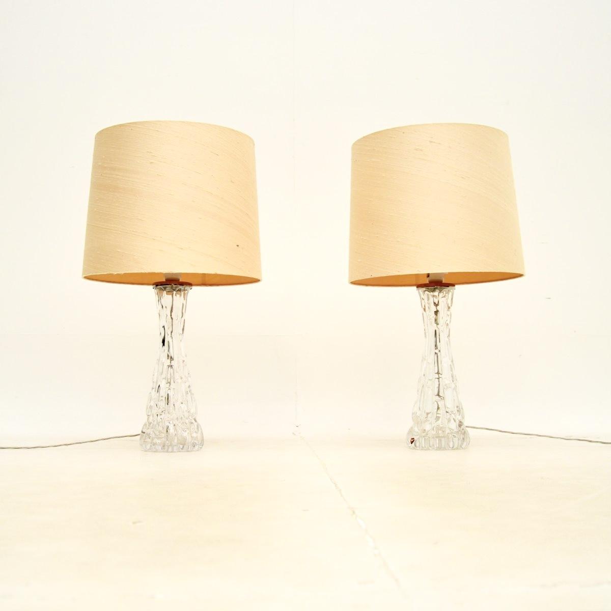 Pair of Vintage Swedish Table Lamps by Carl Fagerlund for Orrefors (1 of 8)