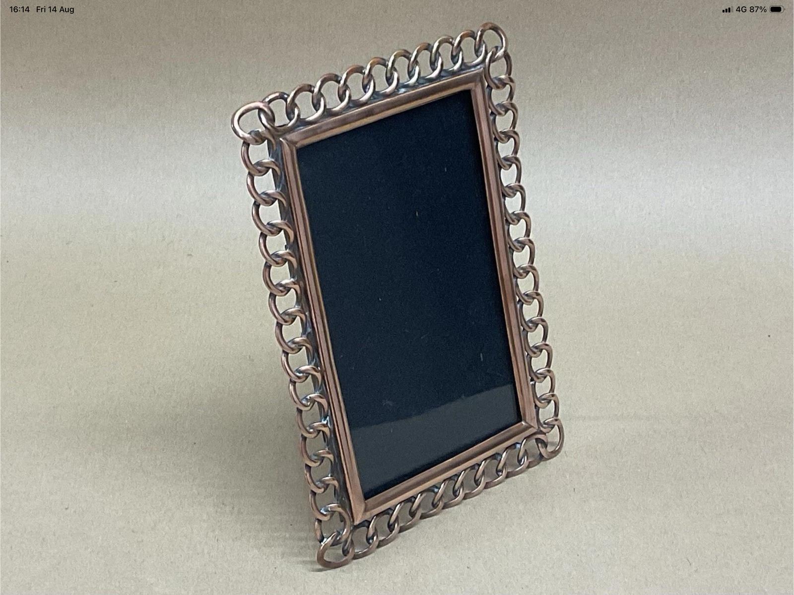 Arts & Crafts Copper Chain Link, Ring Photo Frame Antique Victorian c.1880 (1 of 7) Arts & Crafts Copper Chain Link, Ring Photo Frame Antique Victorian c.1880 (1 of 7)