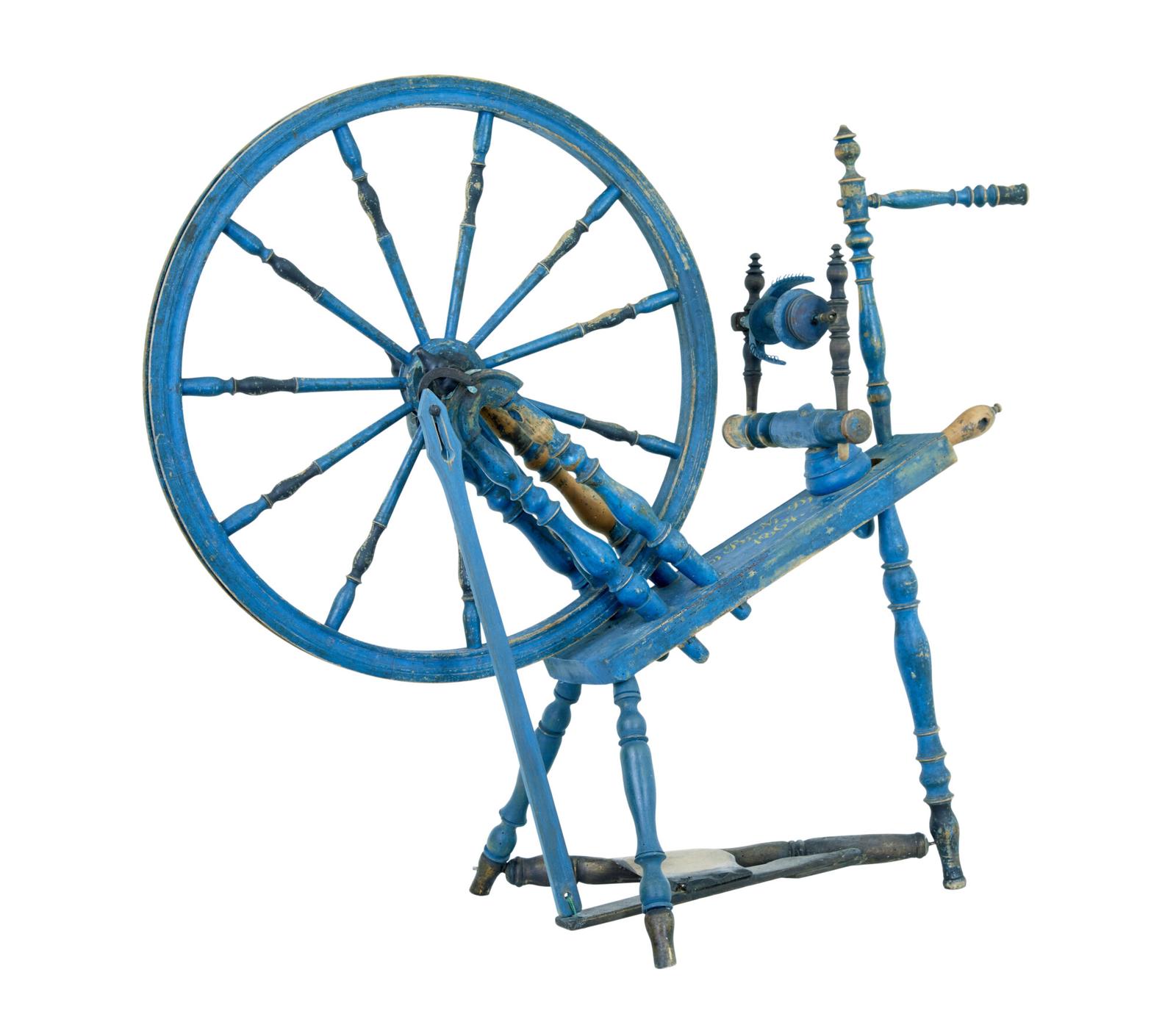 Swedish Painted 19th Century Spinning Wheel (1 of 10) Swedish Painted 19th Century Spinning Wheel (1 of 10)