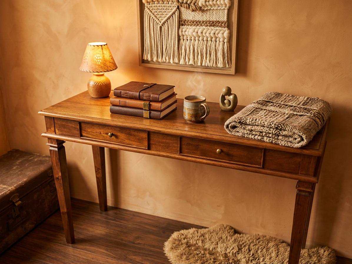Vintage Console Hall Writing Table with Two Drawers (1 of 10) Vintage Console Hall Writing Table with Two Drawers (1 of 10)