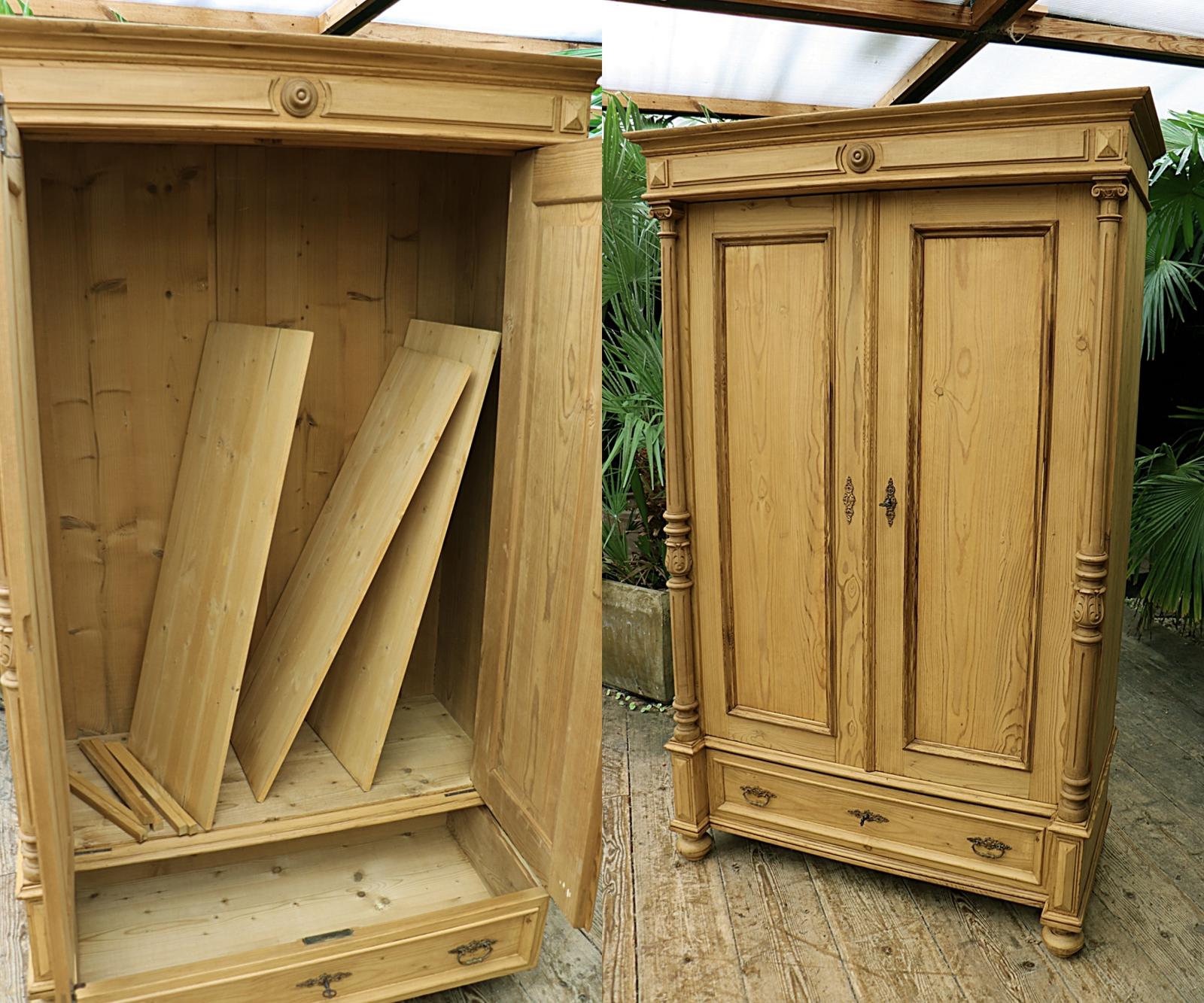Old Pine Wardrobe / Housekeepers Cupboard - Linen Press / Larder (1 of 14)