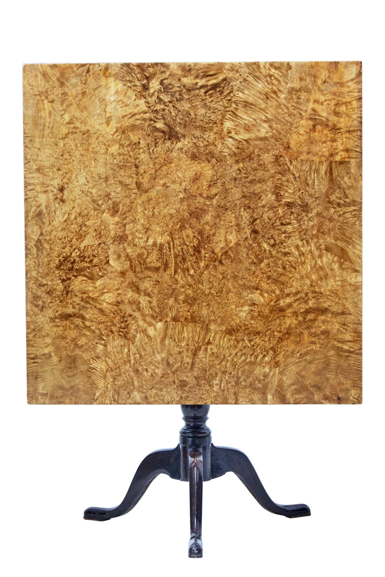 19th Century Swedish Alder Root Square Tilt Top Table (1 of 8) 19th Century Swedish Alder Root Square Tilt Top Table (1 of 8)