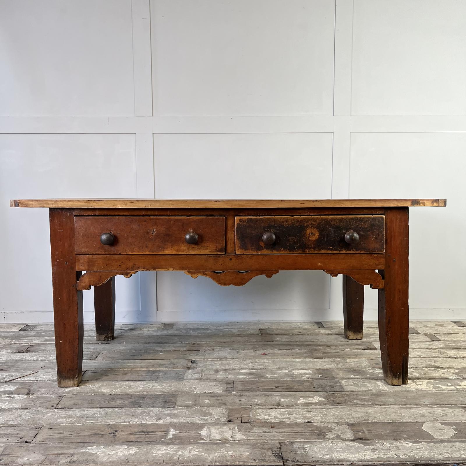 19th C. Pine and Maple Prep Table (1 of 19)