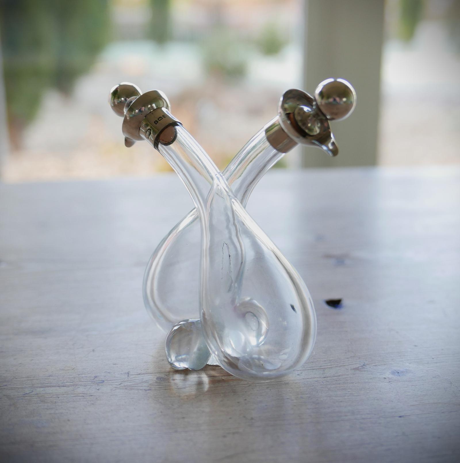 Antique Silver Mounted Oil & Vinegar Bottle (1 of 5) Antique Silver Mounted Oil & Vinegar Bottle (1 of 5)