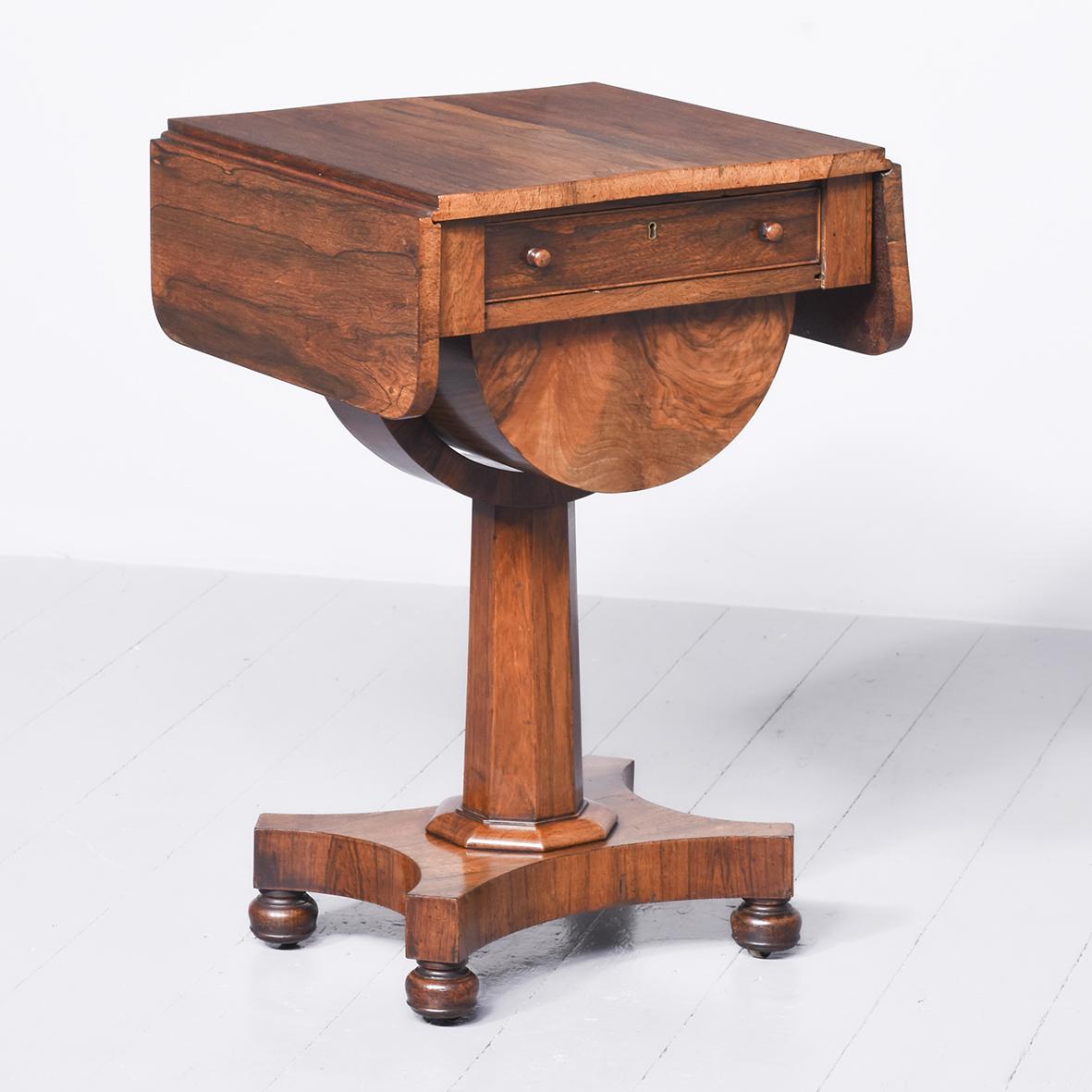 Early Victorian Rosewood Side Table / Work Box (1 of 10)