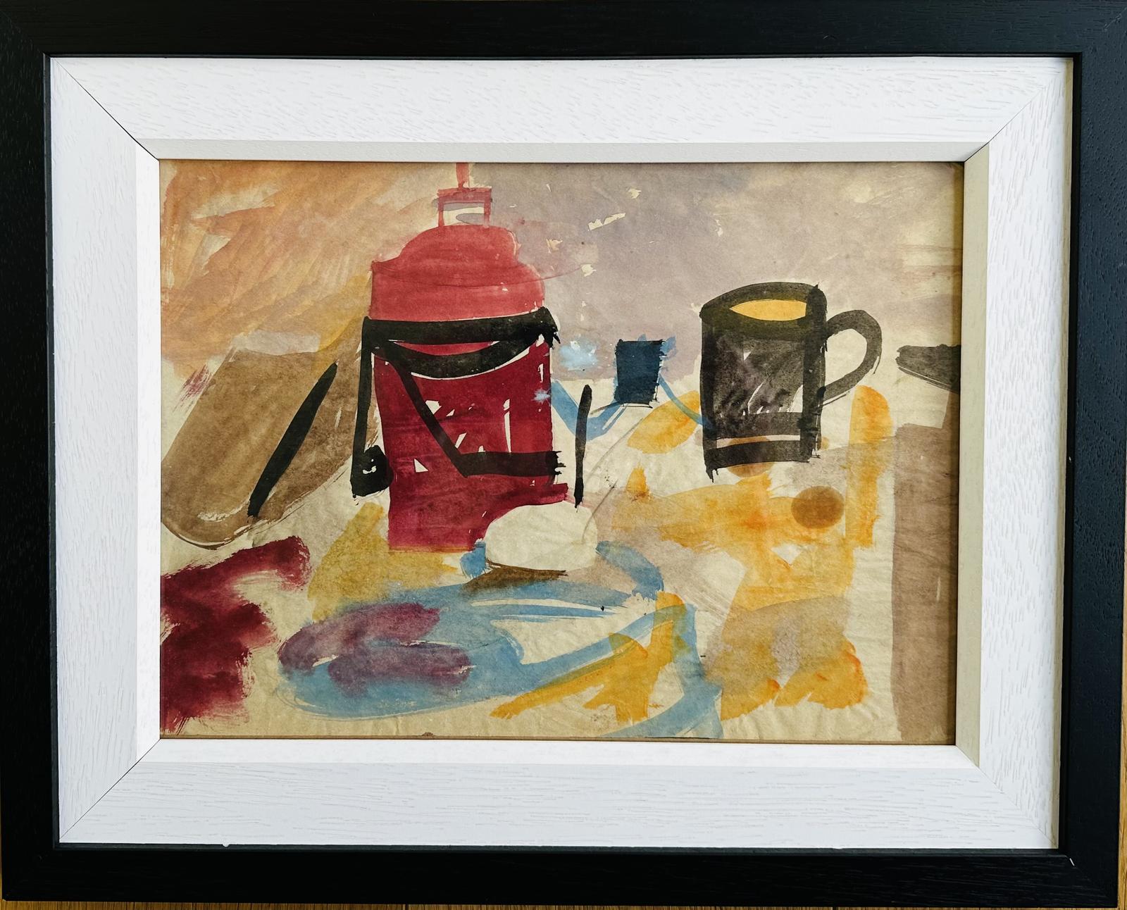 Original Watercolour and Gouache 'the Kitchen Table' Peter Potworowski 1898-1962. C.1955. Corsham. Provenance; The Artist's Estate (1 of 4)