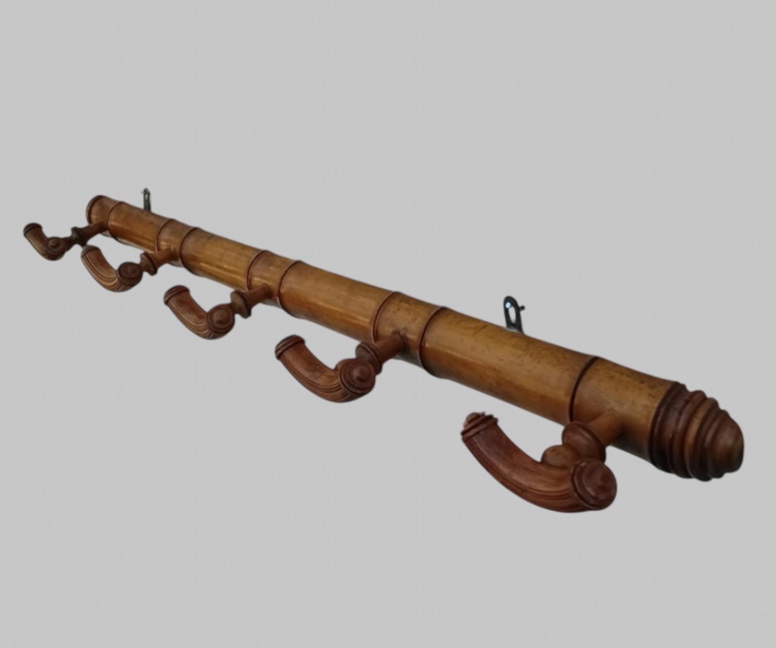 French Antique Faux Bamboo Wall Coat Rail (1 of 7) French Antique Faux Bamboo Wall Coat Rail (1 of 7)
