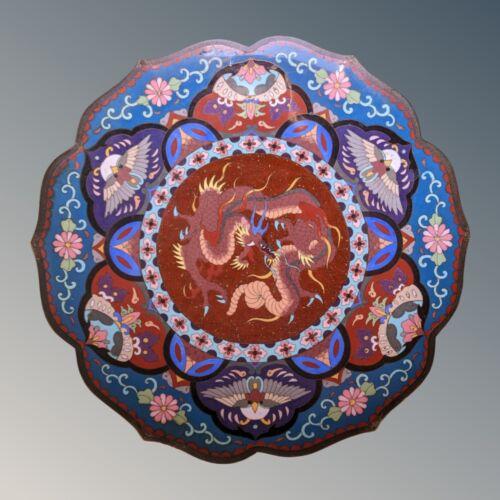 Meiji Japanese Cloisonne Dish Charger (1 of 6)