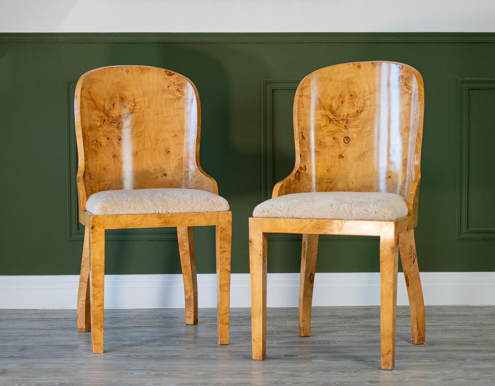 Four Art Deco Burr Maple Tub Chairs (1 of 11) Four Art Deco Burr Maple Tub Chairs (1 of 11)