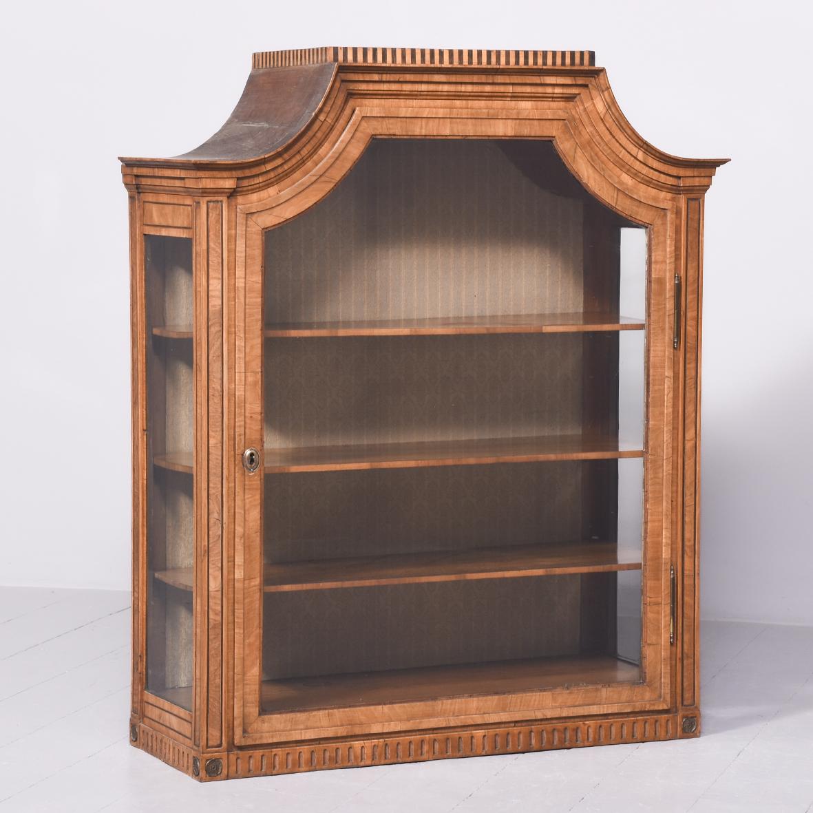 French Walnut Hanging or Floor Standing Cabinet (1 of 8)