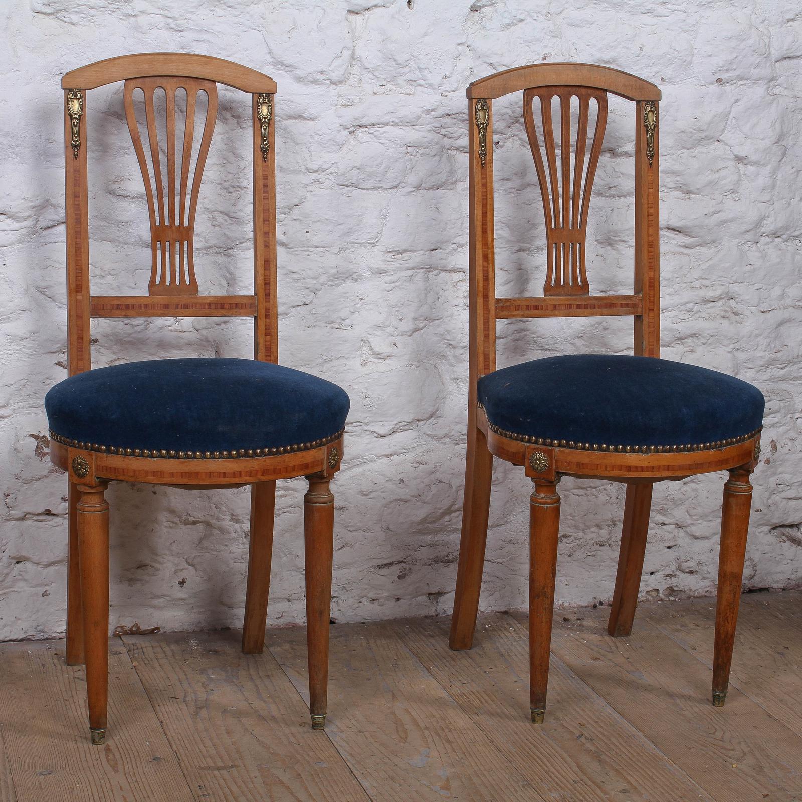 Pretty Pair of French Upholstered Bedroom Chairs (1 of 6)