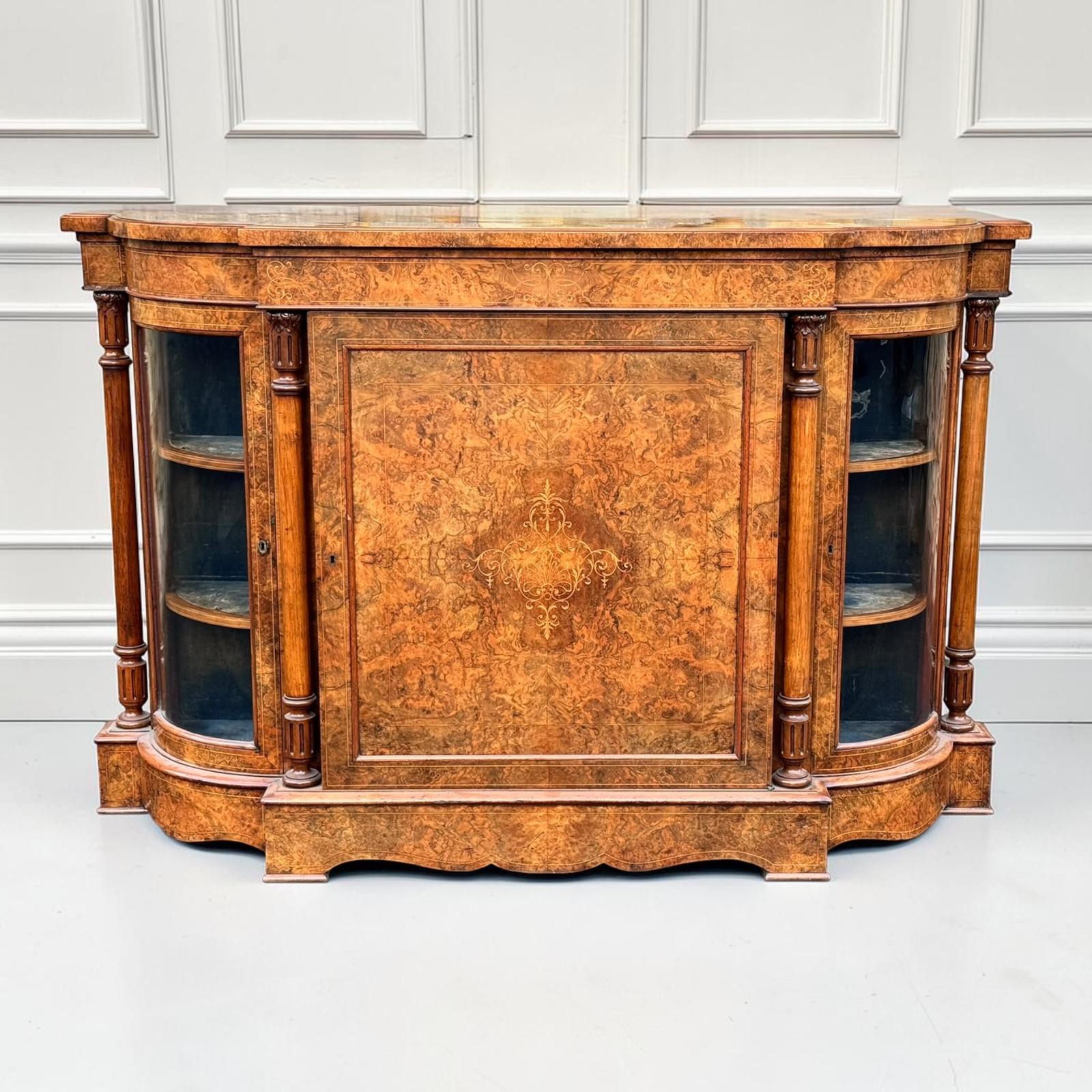 Victorian Inlaid Burr Walnut Credenza (1 of 16) Victorian Inlaid Burr Walnut Credenza (1 of 16)