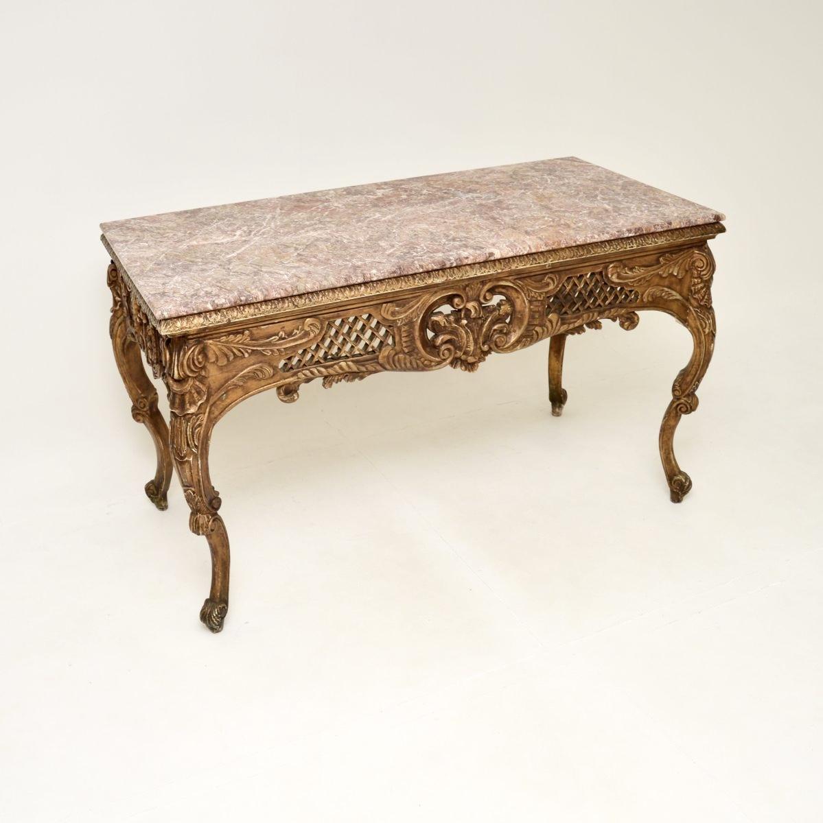 Antique French Marble Top Console / Centre Table (1 of 15)