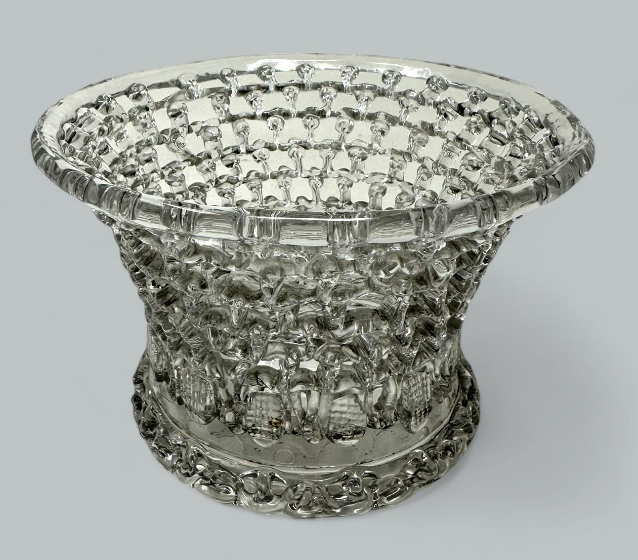 Antique Rare Belgian Liege Traforata Glass Basket Vase Centerpiece 18th Century (1 of 7) Antique Rare Belgian Liege Traforata Glass Basket Vase Centerpiece 18th Century (1 of 7)