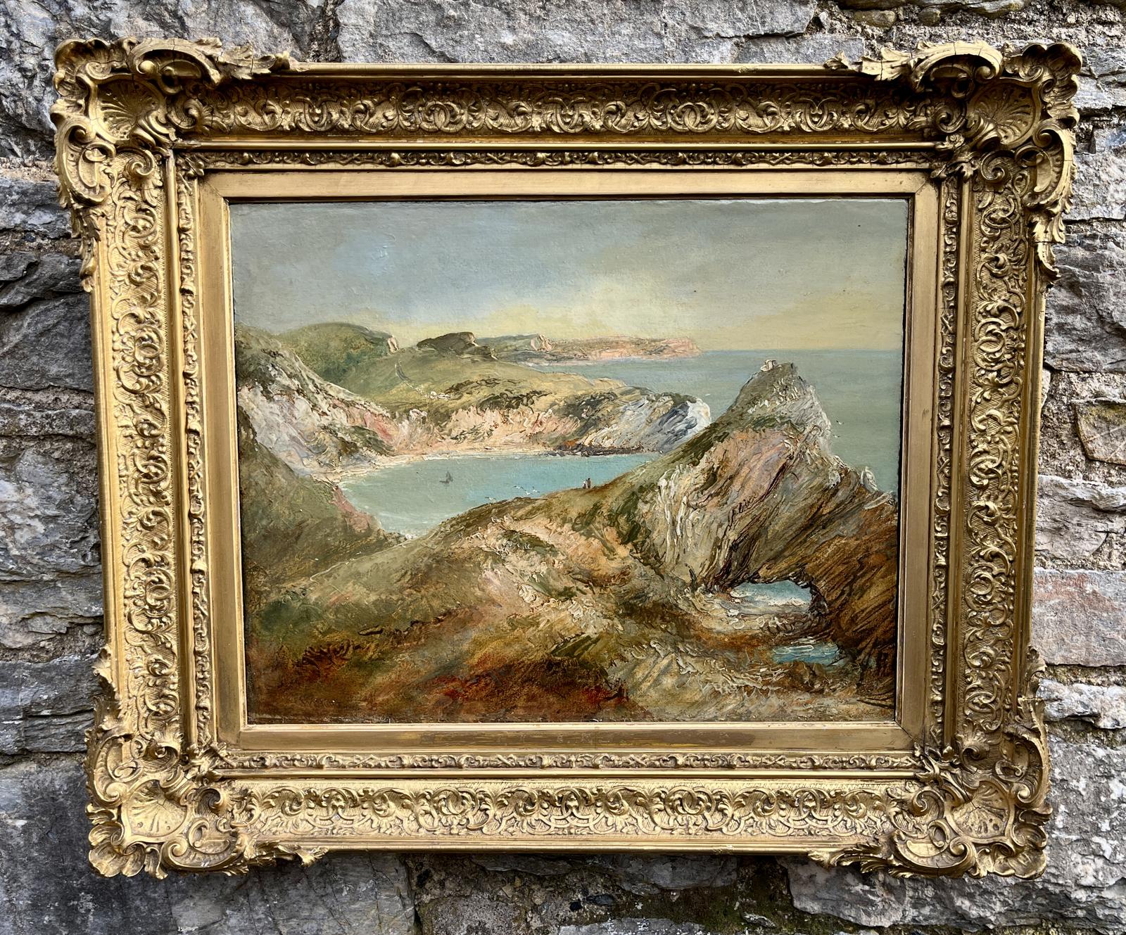 W.j.muller (1812-1845) “lulworth Cove from Hambury Tout” Oil on Board (1 of 20)