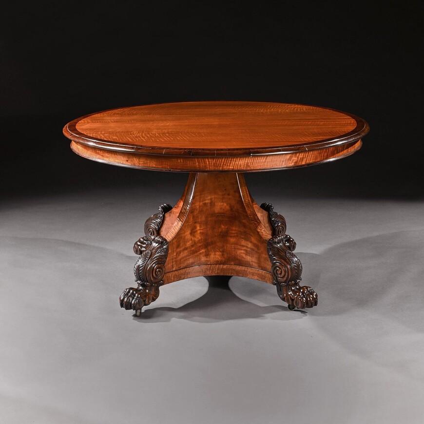 Rare 19th Century Peters of Genoa Satinwood & Rosewood Centre Table (1 of 6)