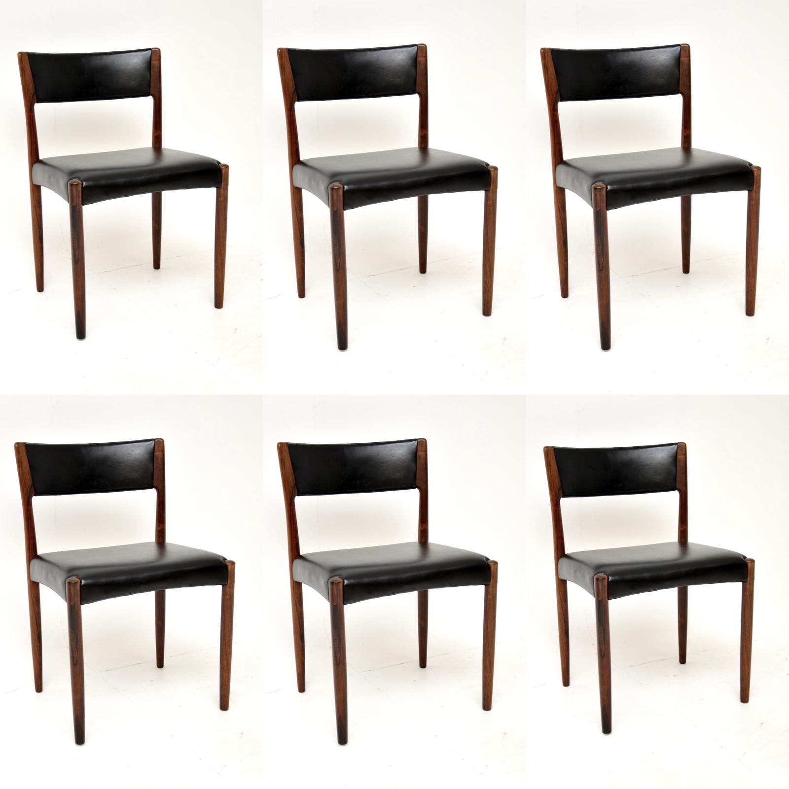 Set of Six Danish Vintage Rosewood & Leather Dining Chairs by Harry Ostergaard (1 of 11) Set of Six Danish Vintage Rosewood & Leather Dining Chairs by Harry Ostergaard (1 of 11)