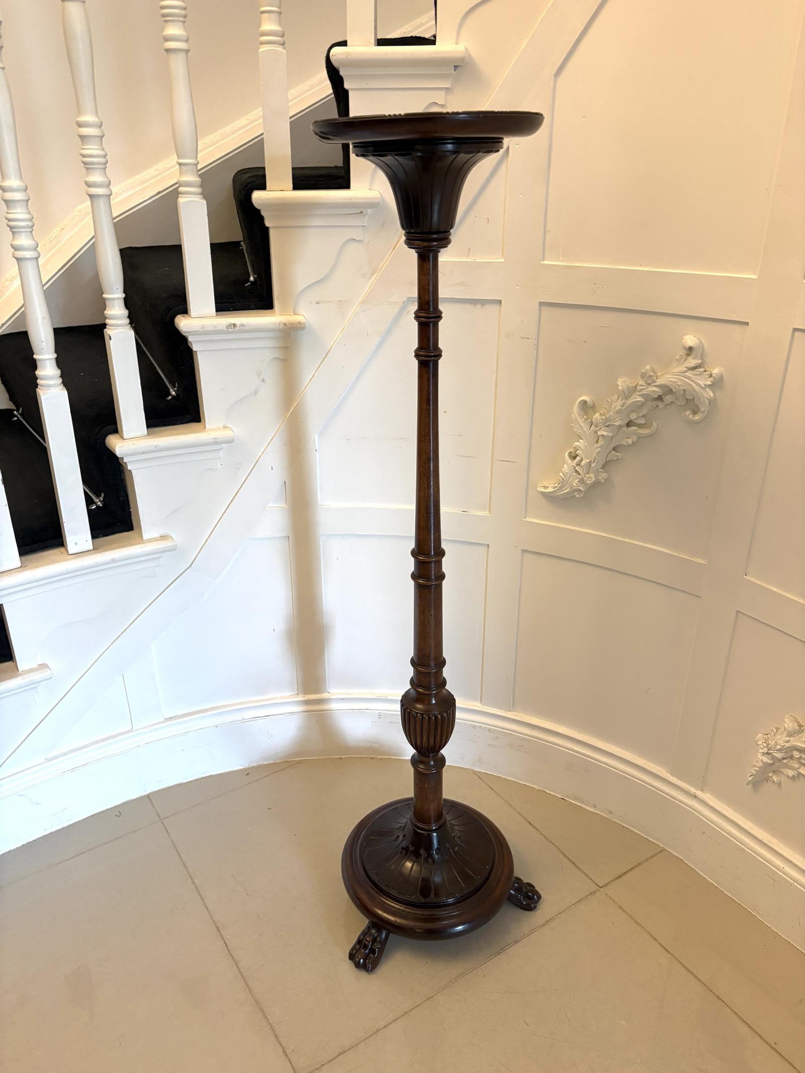 Antique Victorian Quality Carved Mahogany Torchere Plant Stand Pedestal Column (1 of 10) Antique Victorian Quality Carved Mahogany Torchere Plant Stand Pedestal Column (1 of 10)