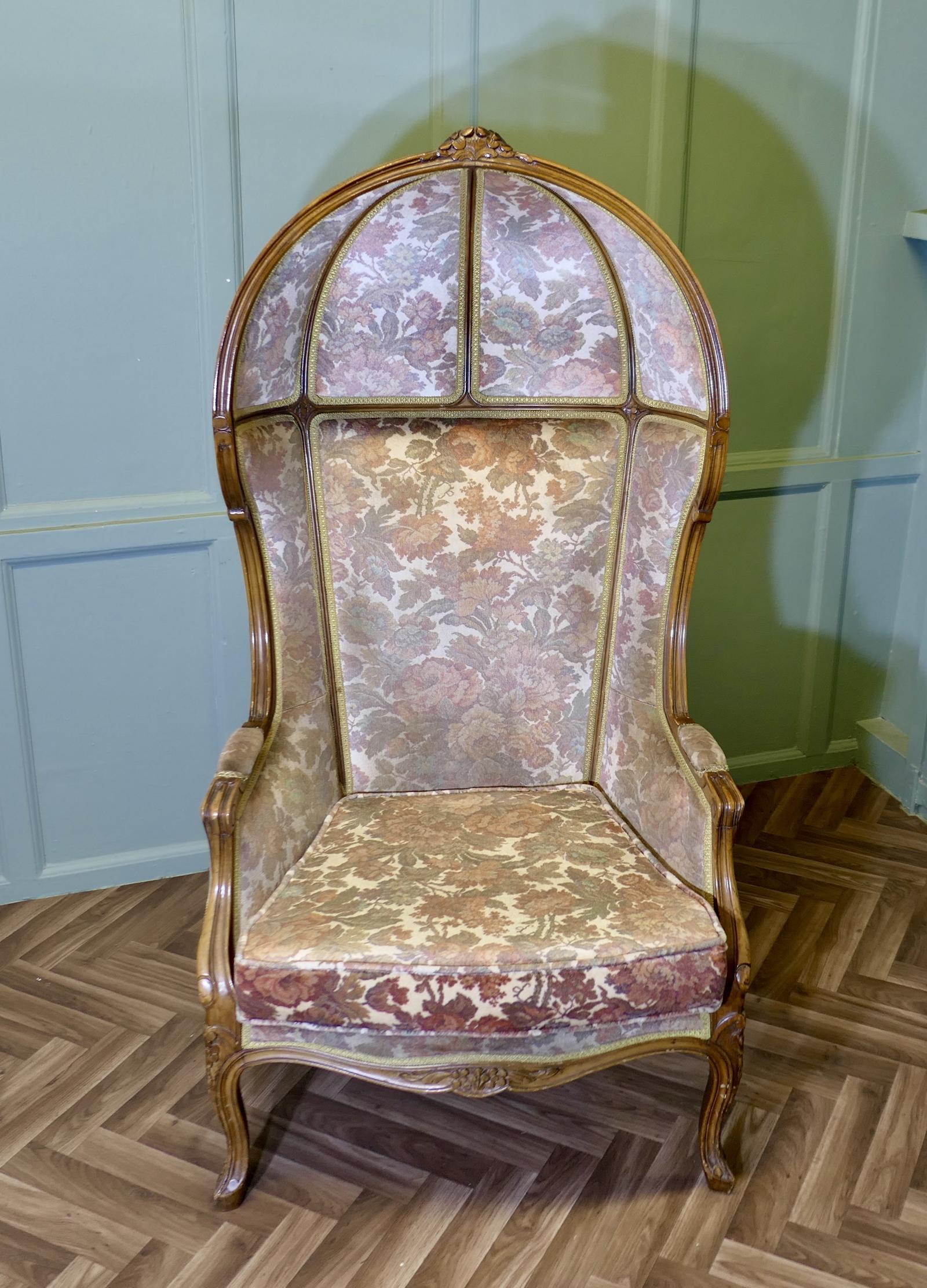 Velvet Upholstered Hall Porters or Boudoir Chair (1 of 6)