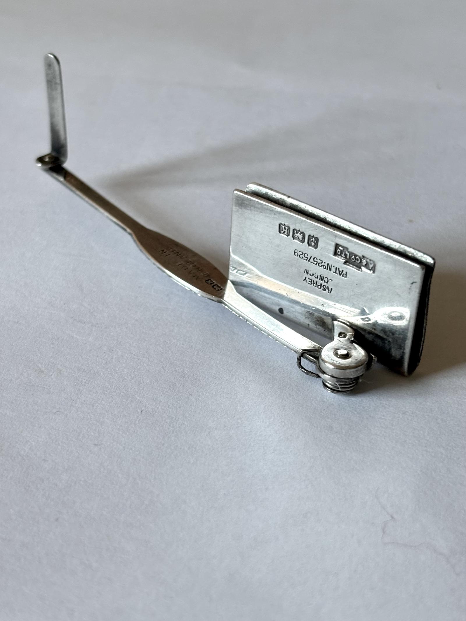 Antique George V Silver Mechanical Bookmark by Aspreys 1934 Art Deco (1 of 11)