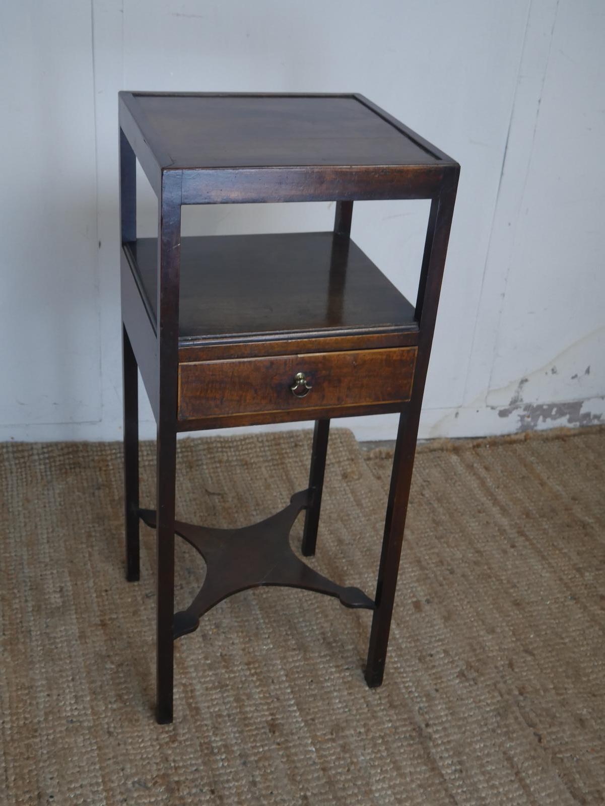 Tall Georgian Bedside Lamp Table (1 of 7) Tall Georgian Bedside Lamp Table (1 of 7)