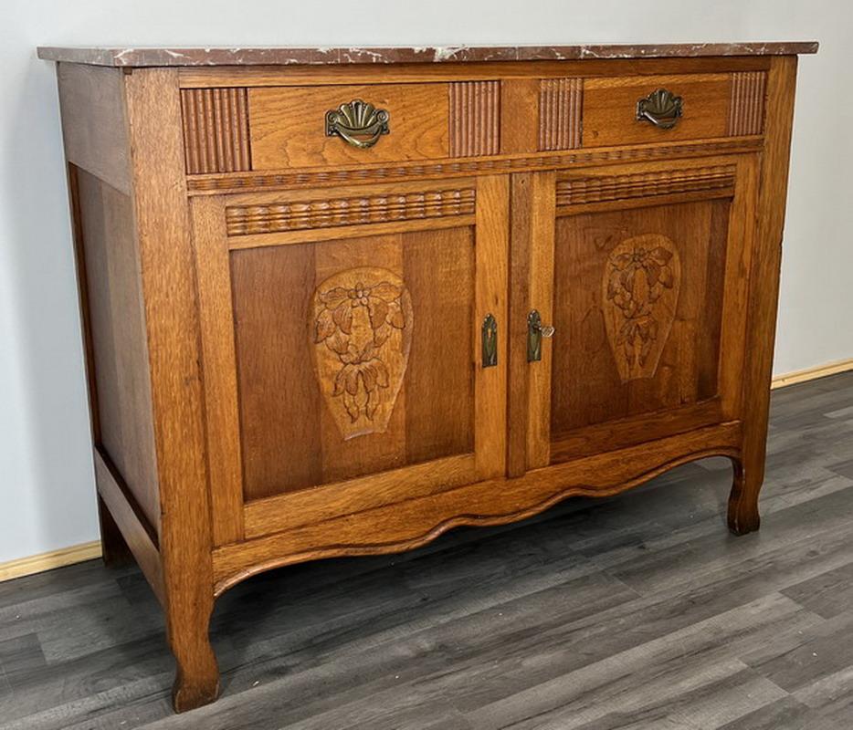 French Antique Marble Topped Sideboard (1 of 14) French Antique Marble Topped Sideboard (1 of 14)