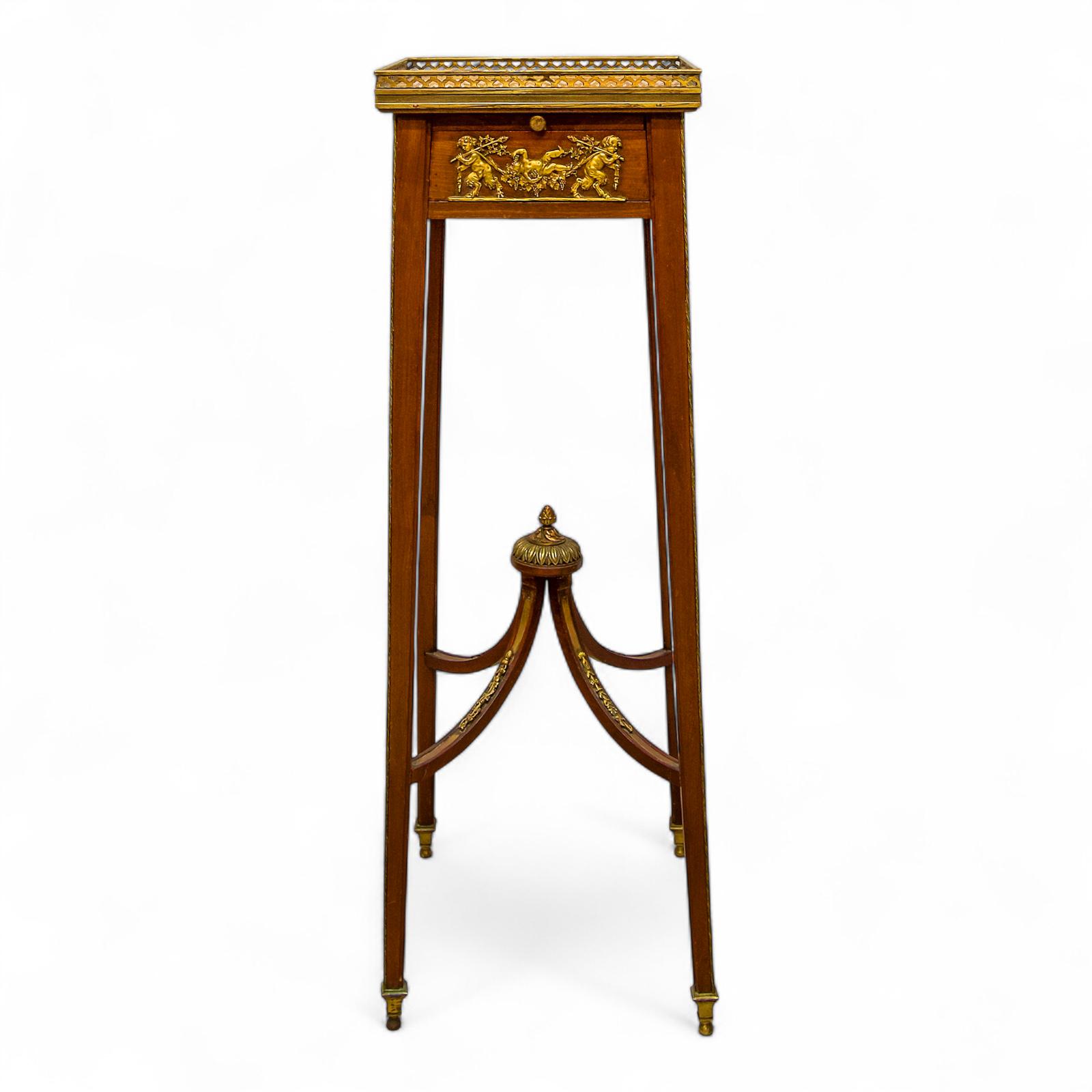 Antique French Gilt Bronze Side Table in The Manner of Francois Linke (1 of 9)
