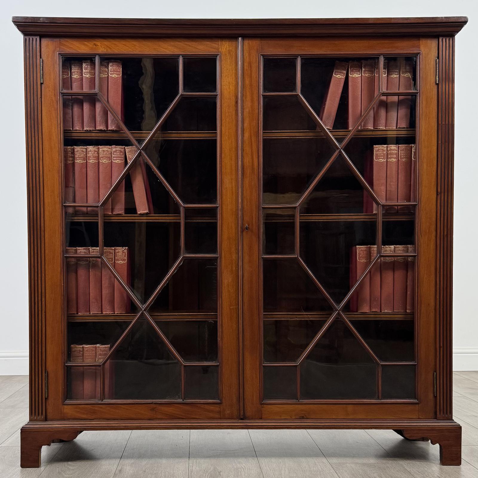 Antique 20th Century Glazed Display Cabinet in Walnut (1 of 12)