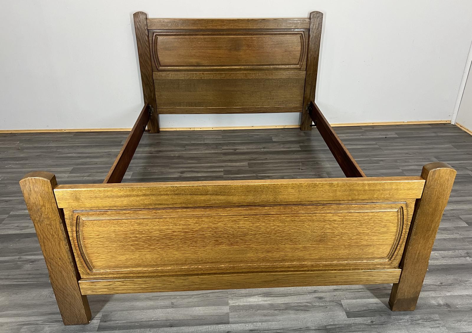 Vintage French Oak Double Bed (1 of 8)