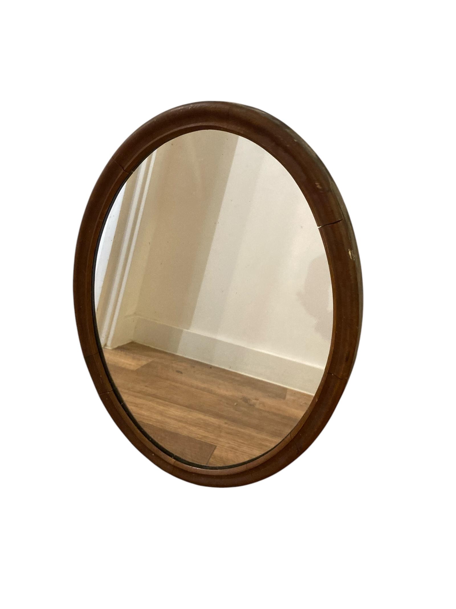 Antique Edwardian Oval Mahogany Framed Wall Mirror (1 of 9) Antique Edwardian Oval Mahogany Framed Wall Mirror (1 of 9)
