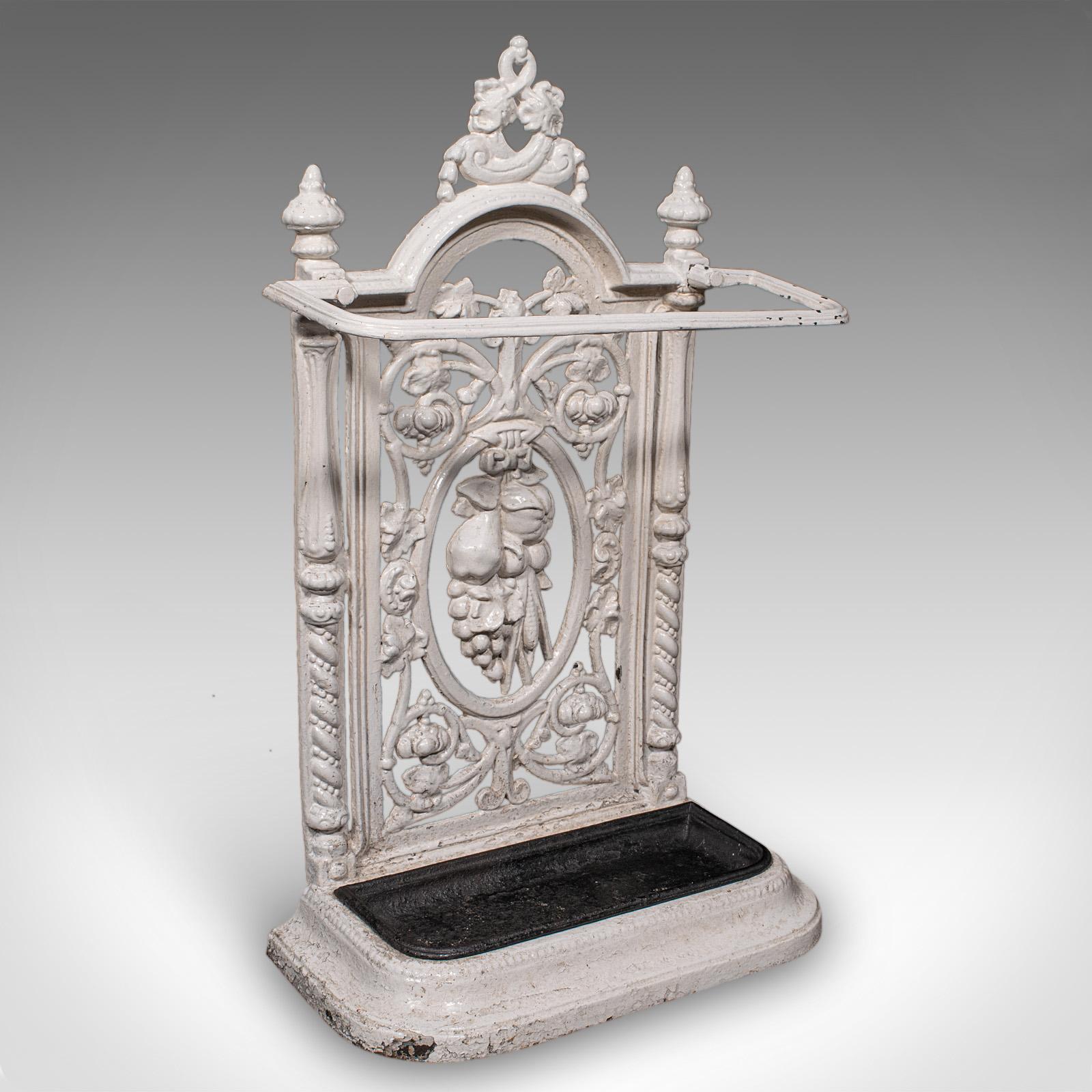 Antique Portico Stick Stand, English, Cast Iron, Hall, Umbrella Loop, Victorian (1 of 8) Antique Portico Stick Stand, English, Cast Iron, Hall, Umbrella Loop, Victorian (1 of 8)