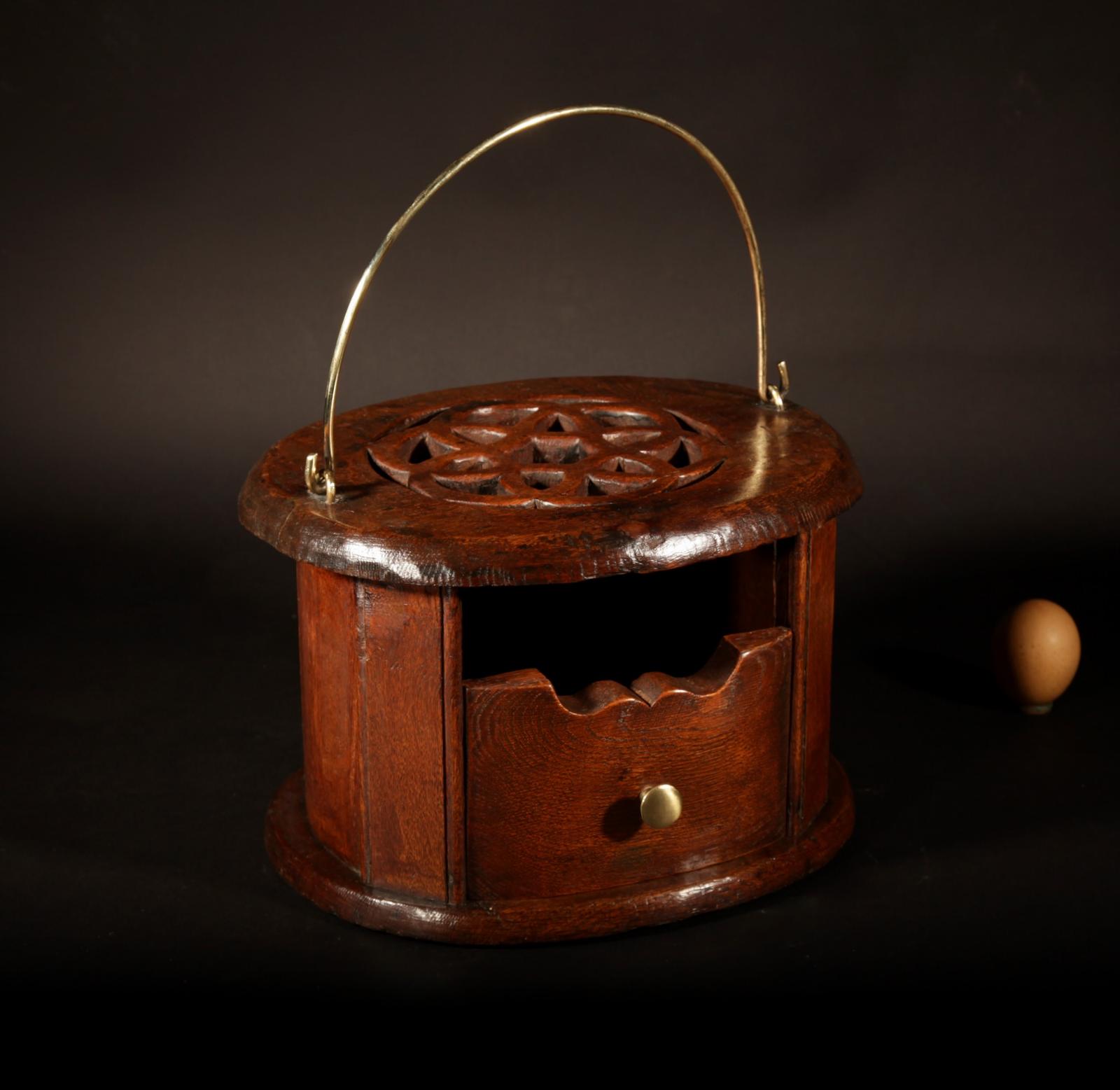 An Oval 19th Century Oak Dutch Foot Stove (1 of 4) An Oval 19th Century Oak Dutch Foot Stove (1 of 4)