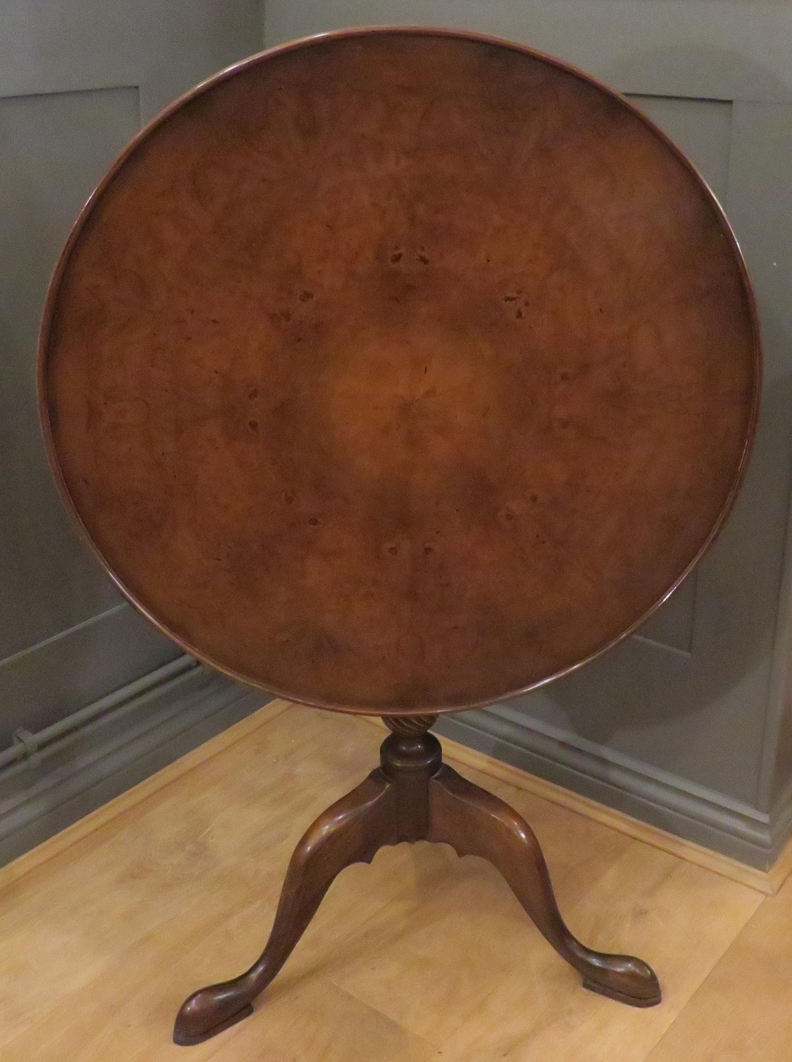 Large George III Style Walnut Tilt Top Side  Table 2 of 2 (1 of 10)