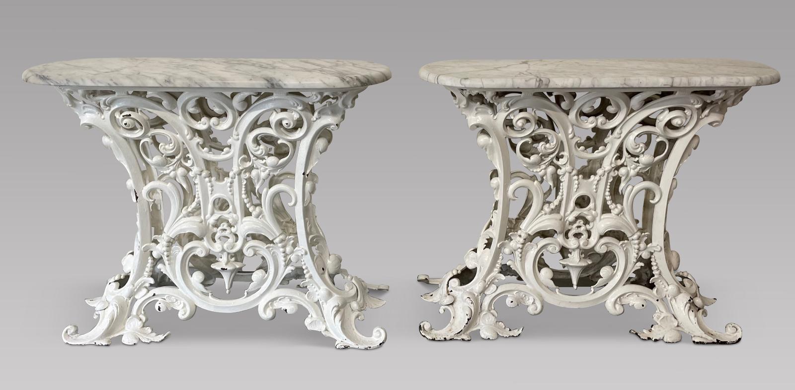 Pair of 19th Century Cast Iron Console Tables (1 of 6) Pair of 19th Century Cast Iron Console Tables (1 of 6)