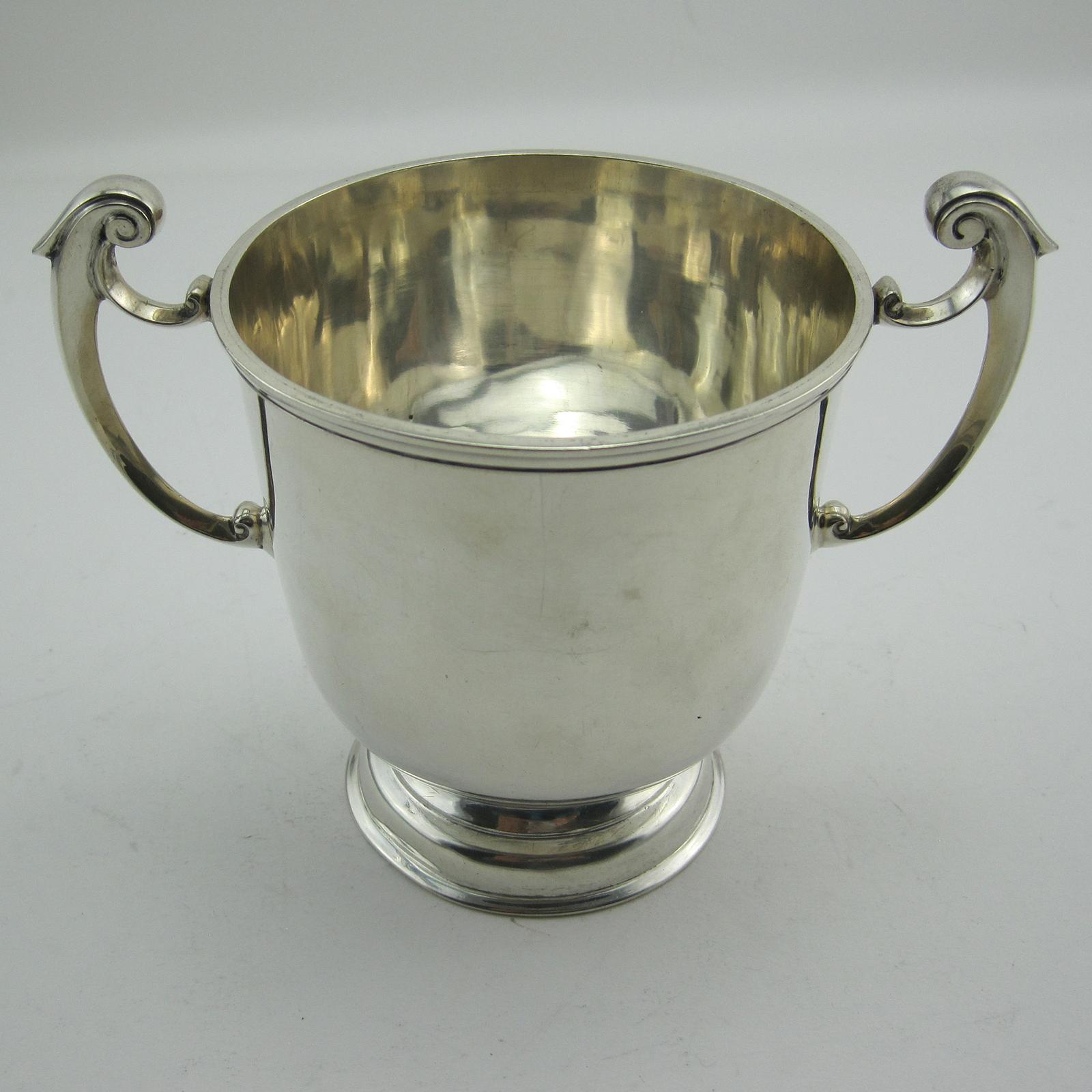 Georgian Style Silver Cup or Trophy with Two Scroll Handles (1 of 5)
