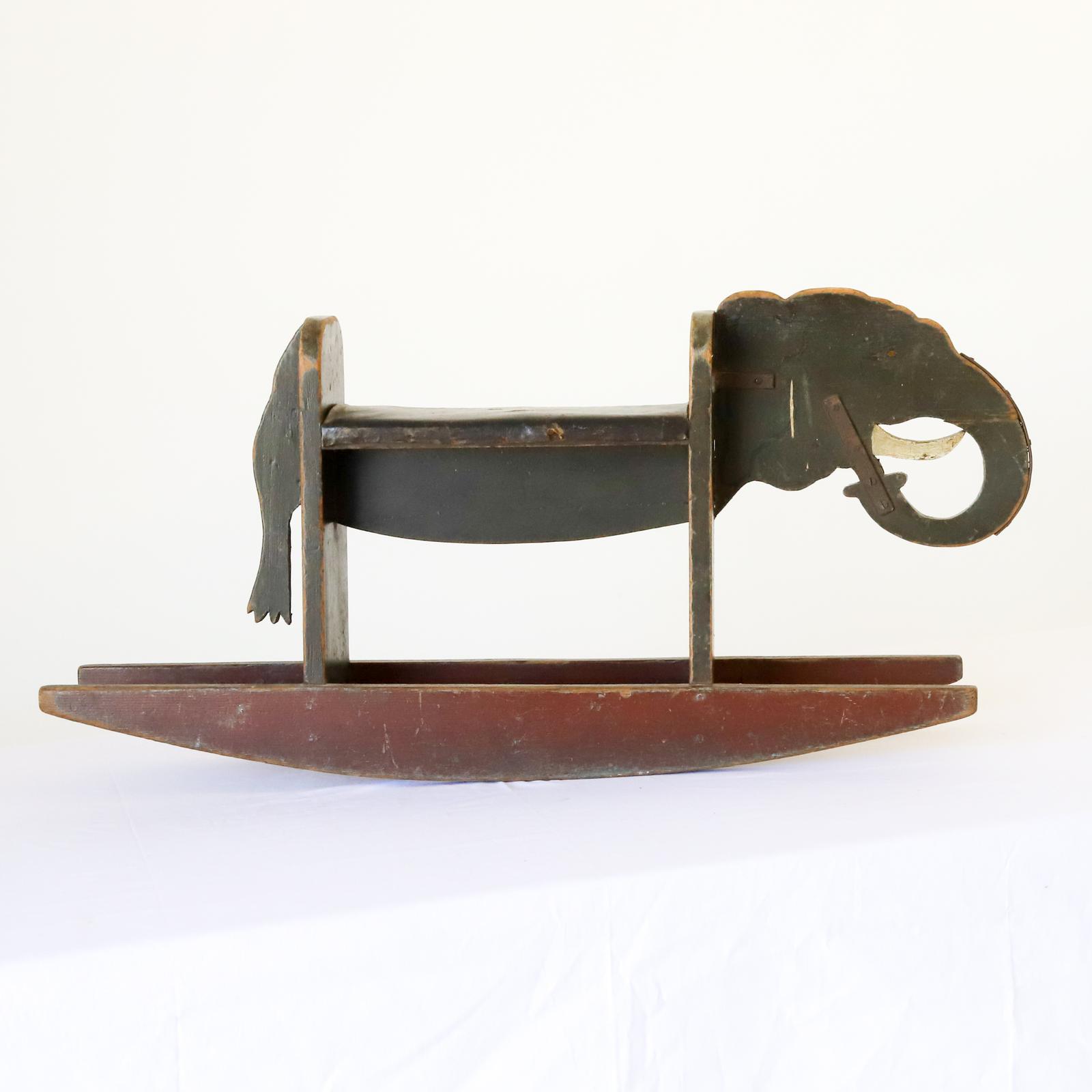 Vintage Elephant Rocker Leather Saddle & Original Paint (1 of 14) Vintage Elephant Rocker Leather Saddle & Original Paint (1 of 14)