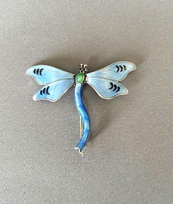 Silver & Guilloche Enamel Dragonfly Brooch 1916 (1 of 8) Silver & Guilloche Enamel Dragonfly Brooch 1916 (1 of 8)