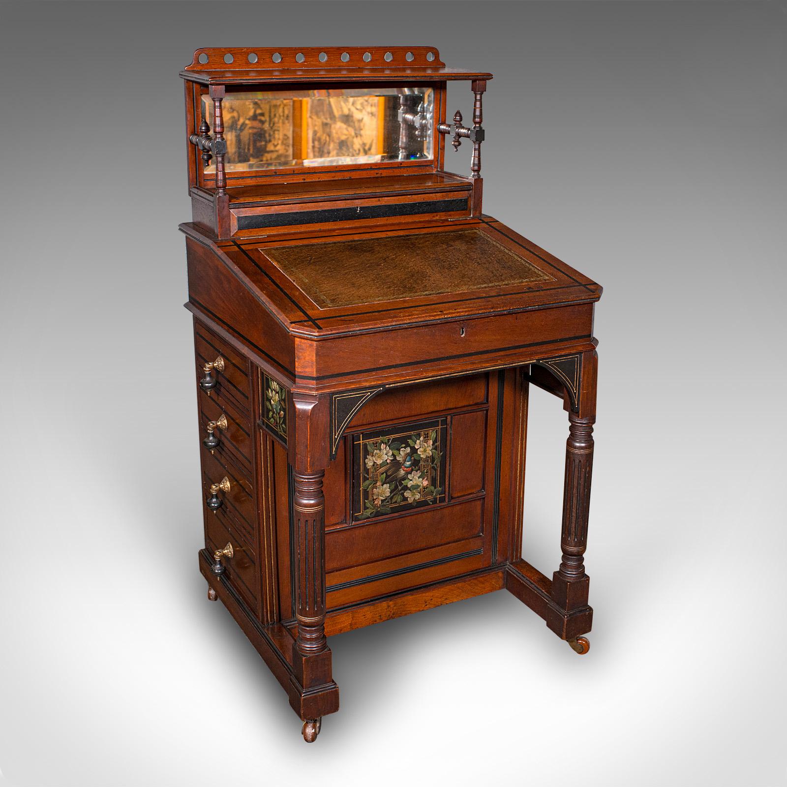 Antique Aesthetic Period Davenport, English, Walnut, Writing Desk - Victorian (1 of 12)