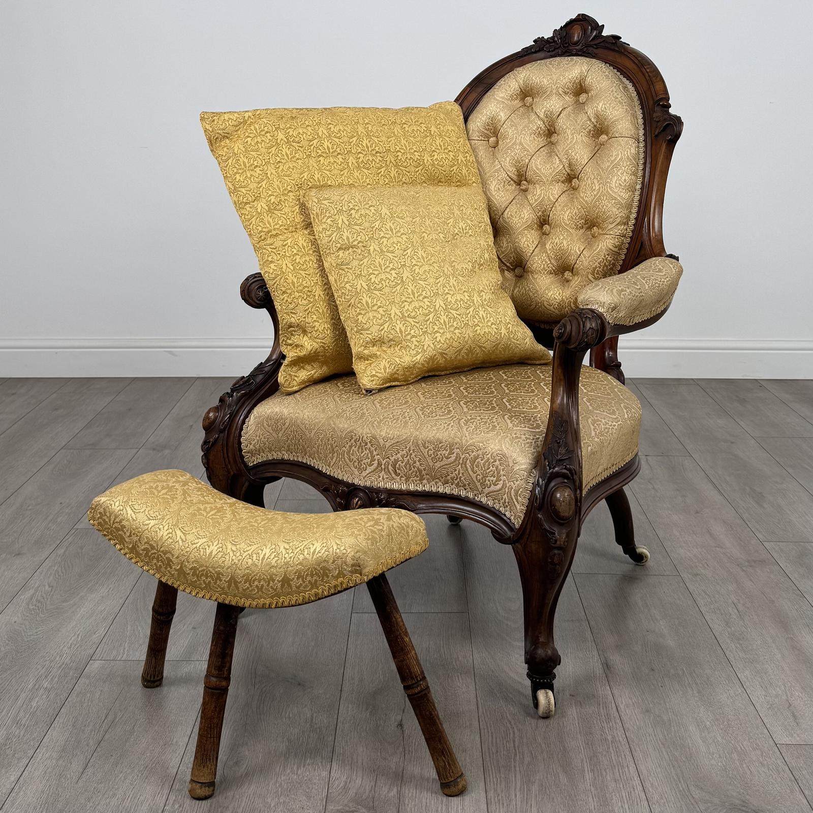 Antique 19th Century Fine Quality Armchair In Mahogany (1 of 16)