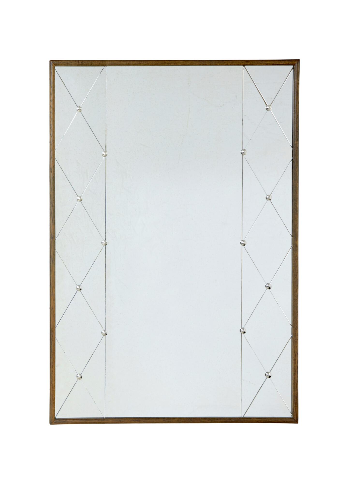 Large Swedish Made Mid Century Segmented Wall Mirror (1 of 5) Large Swedish Made Mid Century Segmented Wall Mirror (1 of 5)