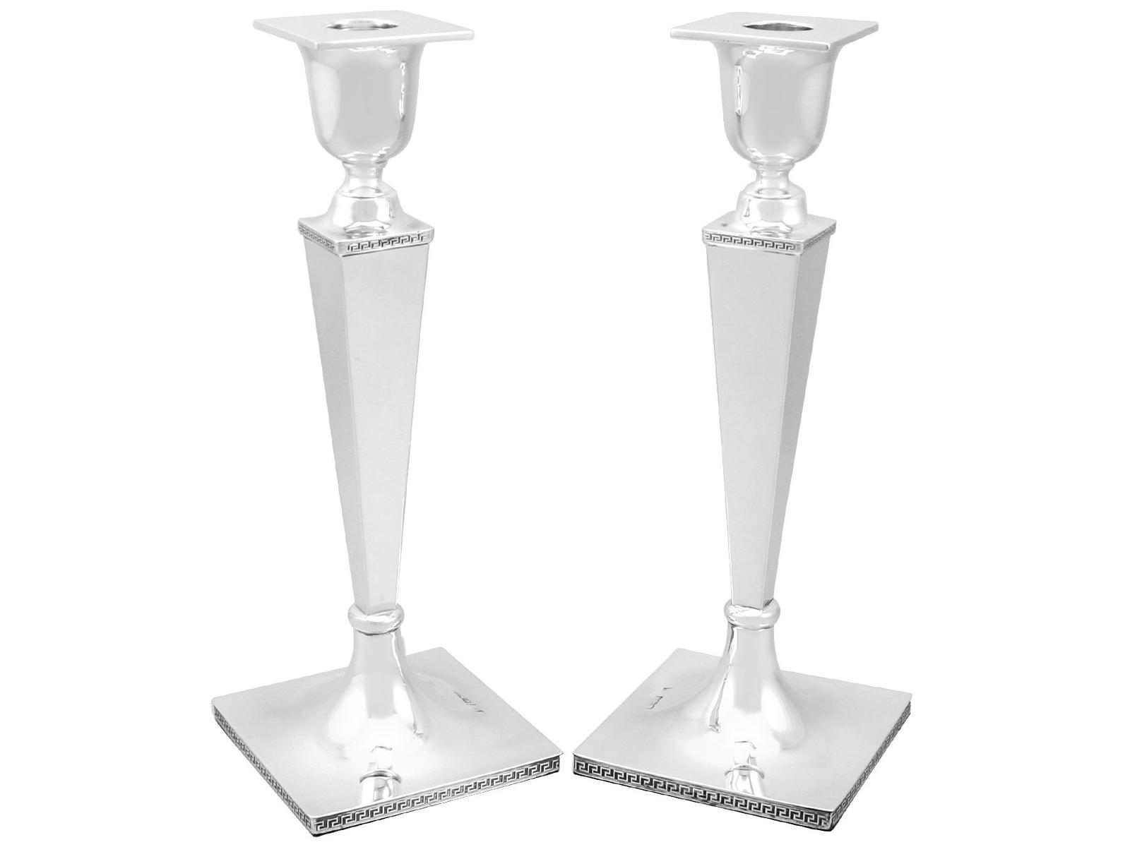 Sterling Silver Candlesticks - George V 1925 (1 of 9)
