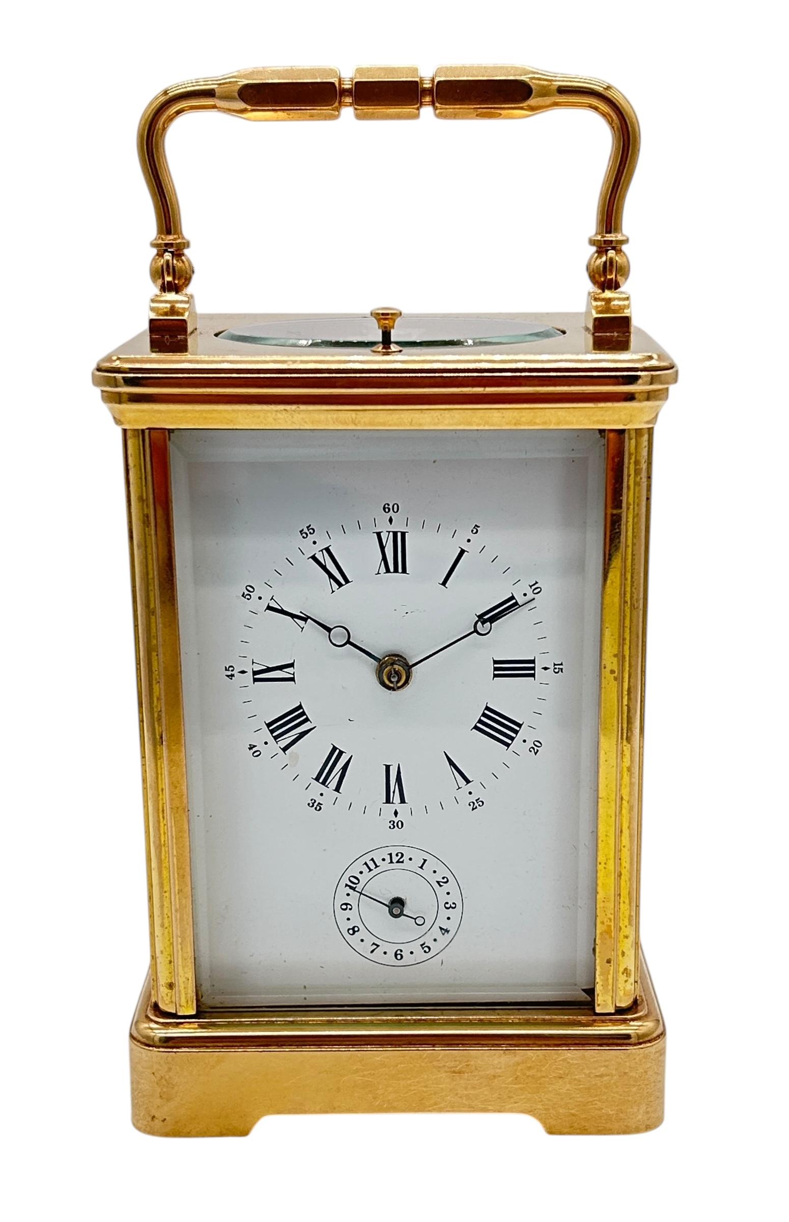 Fantastic Antique French Leppe Repeater 8-day Carriage Clock c.1890 (1 of 1)