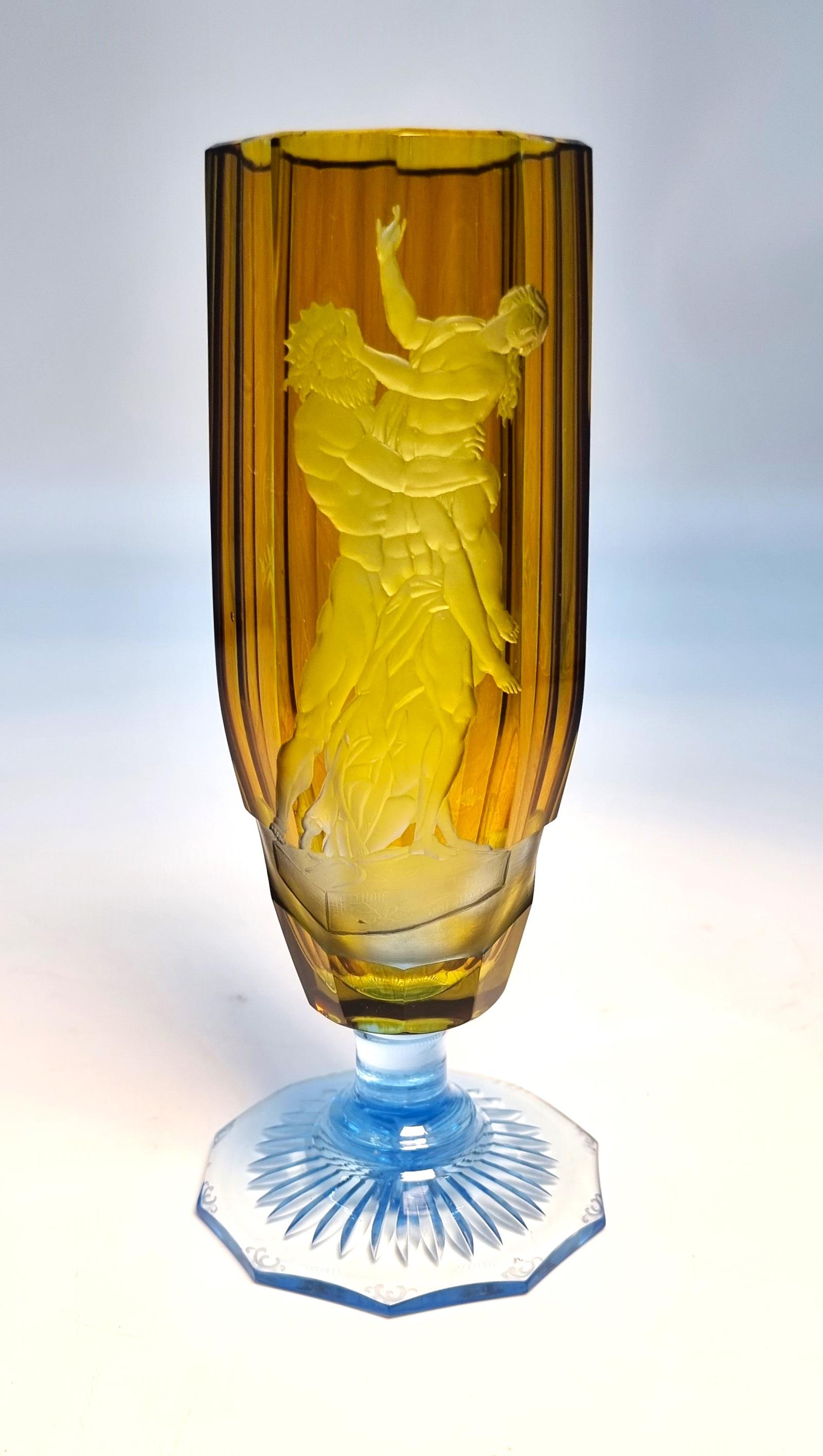 Antique English Intaglio Engraved Stemmed Goblet c.1880 (1 of 16)