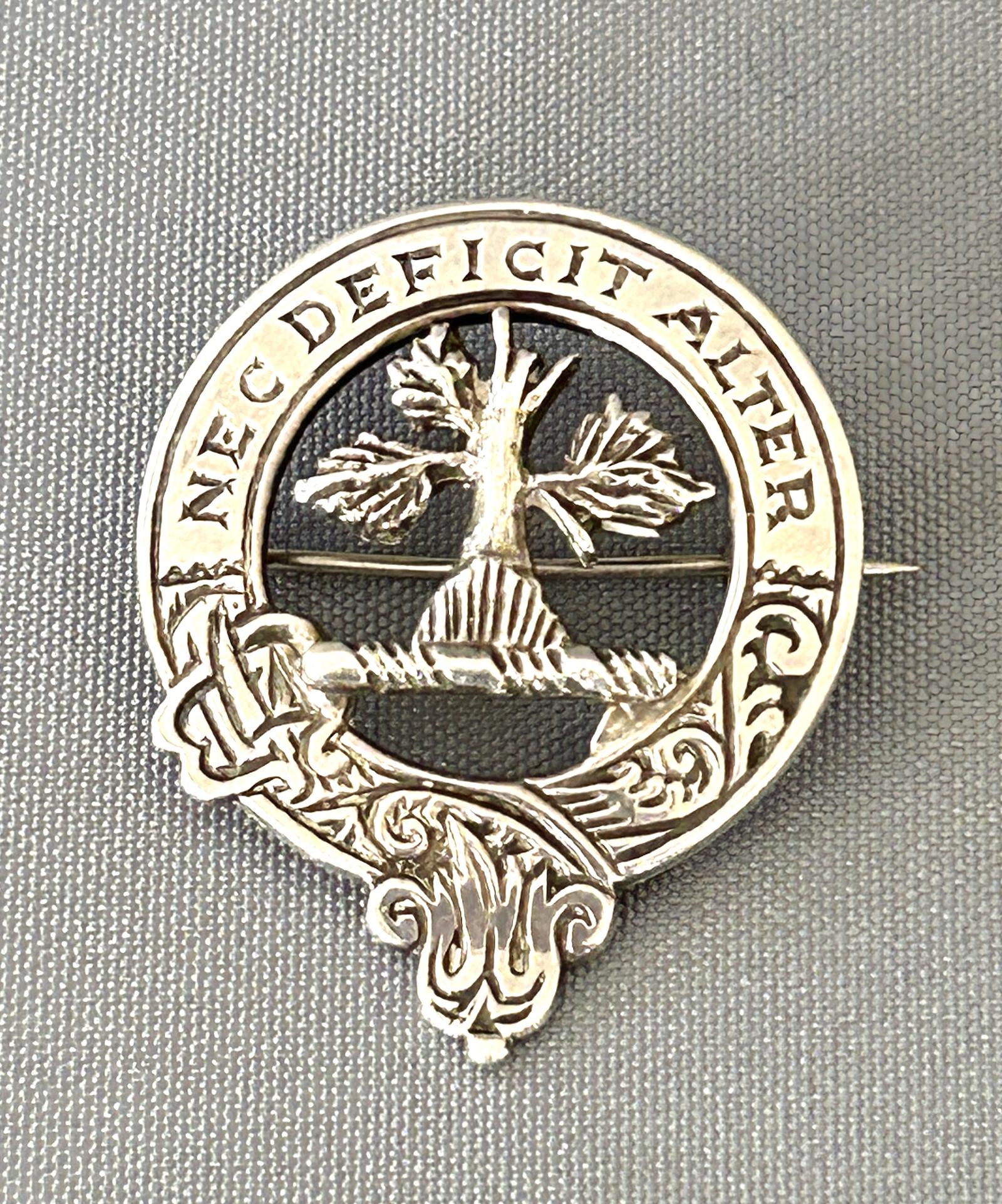 Scottish Provincial Silver Sprouting Tree Trunk Brooch (1 of 5)