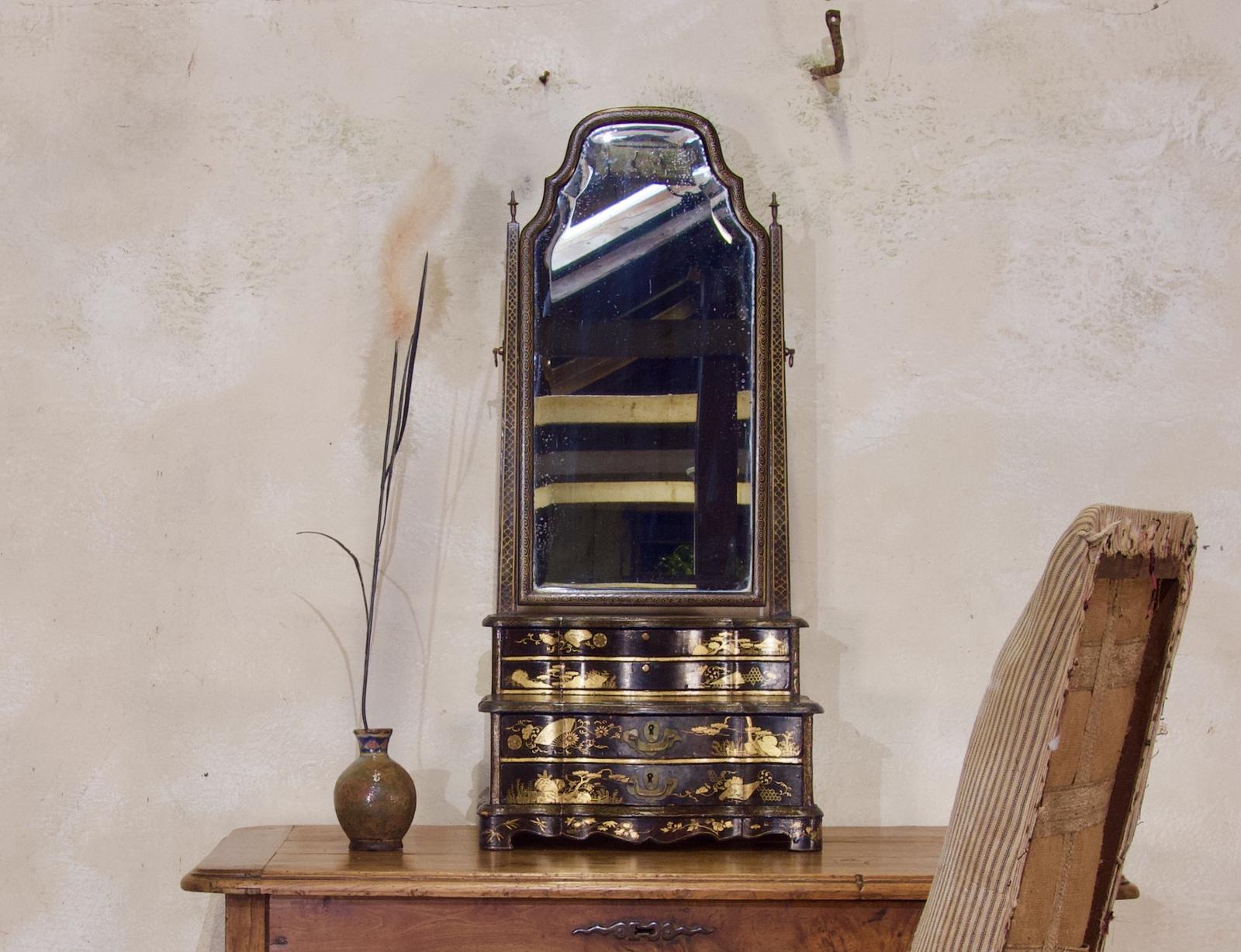 19th Century Chinese Export Chinoiserie Dressing Table Mirror (1 of 10)