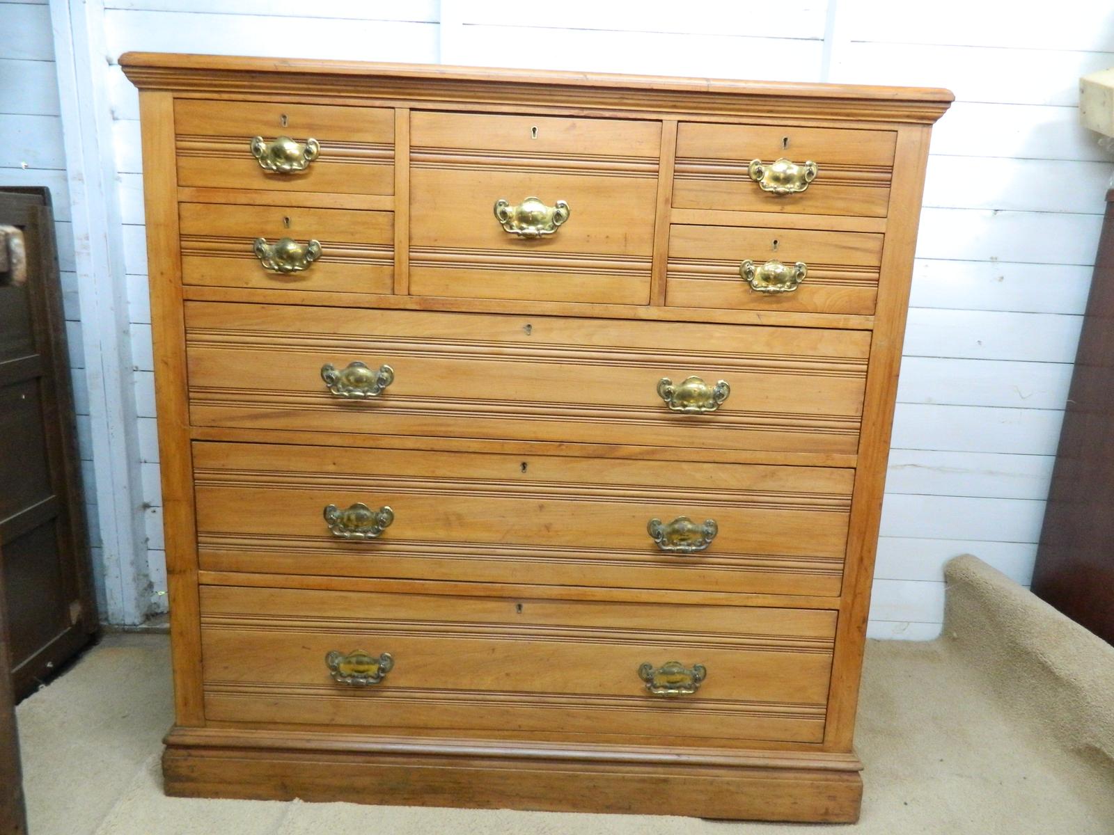 Edwardian Satin Walnut Large Chest of Drawers (1 of 18) Edwardian Satin Walnut Large Chest of Drawers (1 of 18)