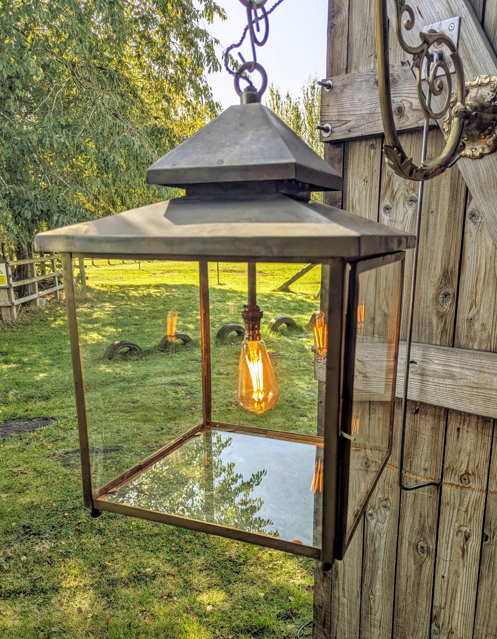 Vintage Gold Coloured Brass Lantern (1 of 6)
