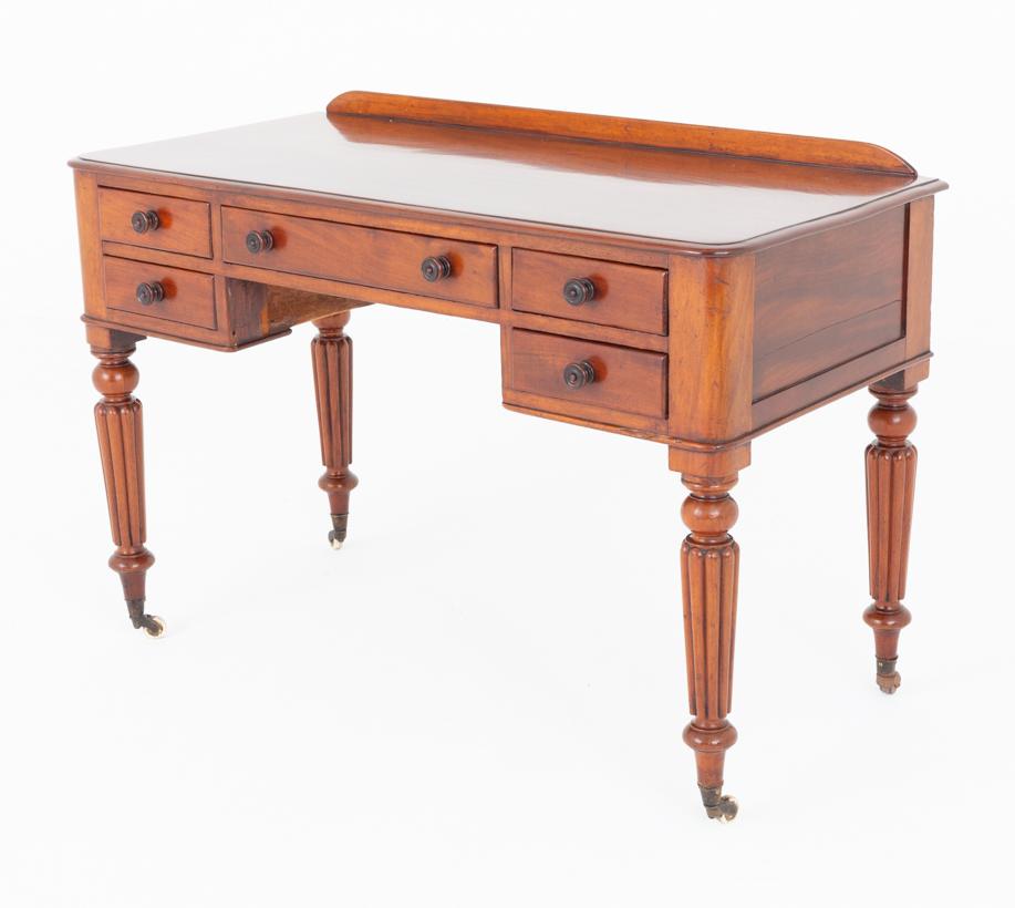 Victorian Mahogany 5 Drawer Writing Table (1 of 9)