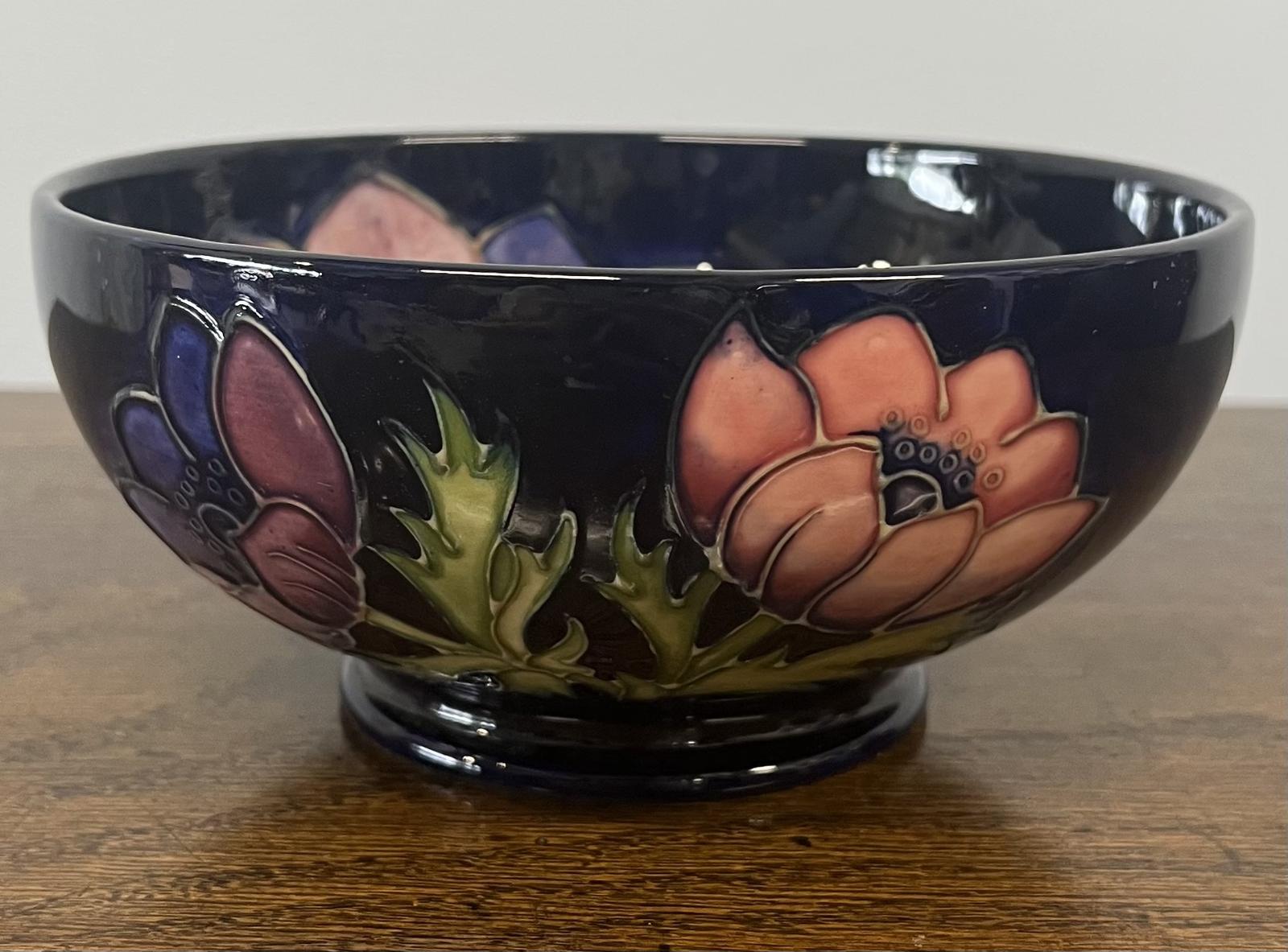 Moorcroft Pottery “Poppy (Blue)” Patterned Bowl (1 of 3) Moorcroft Pottery “Poppy (Blue)” Patterned Bowl (1 of 3)